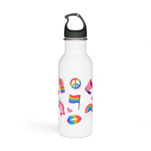 Flat Pride Month Lgbt Elements Collection(2) Stainless Steel Water Bottle