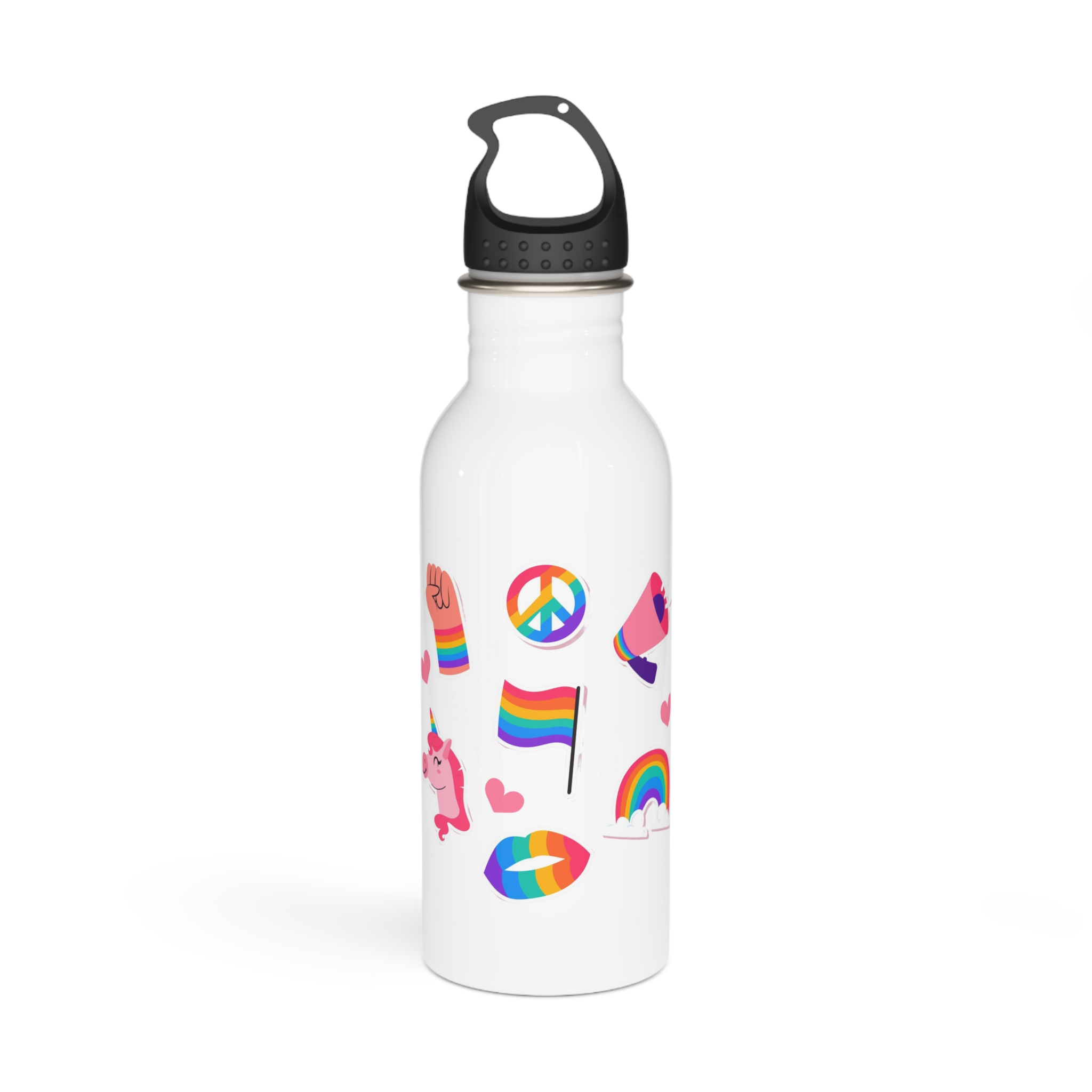Flat Pride Month Lgbt Elements Collection(2) Stainless Steel Water Bottle