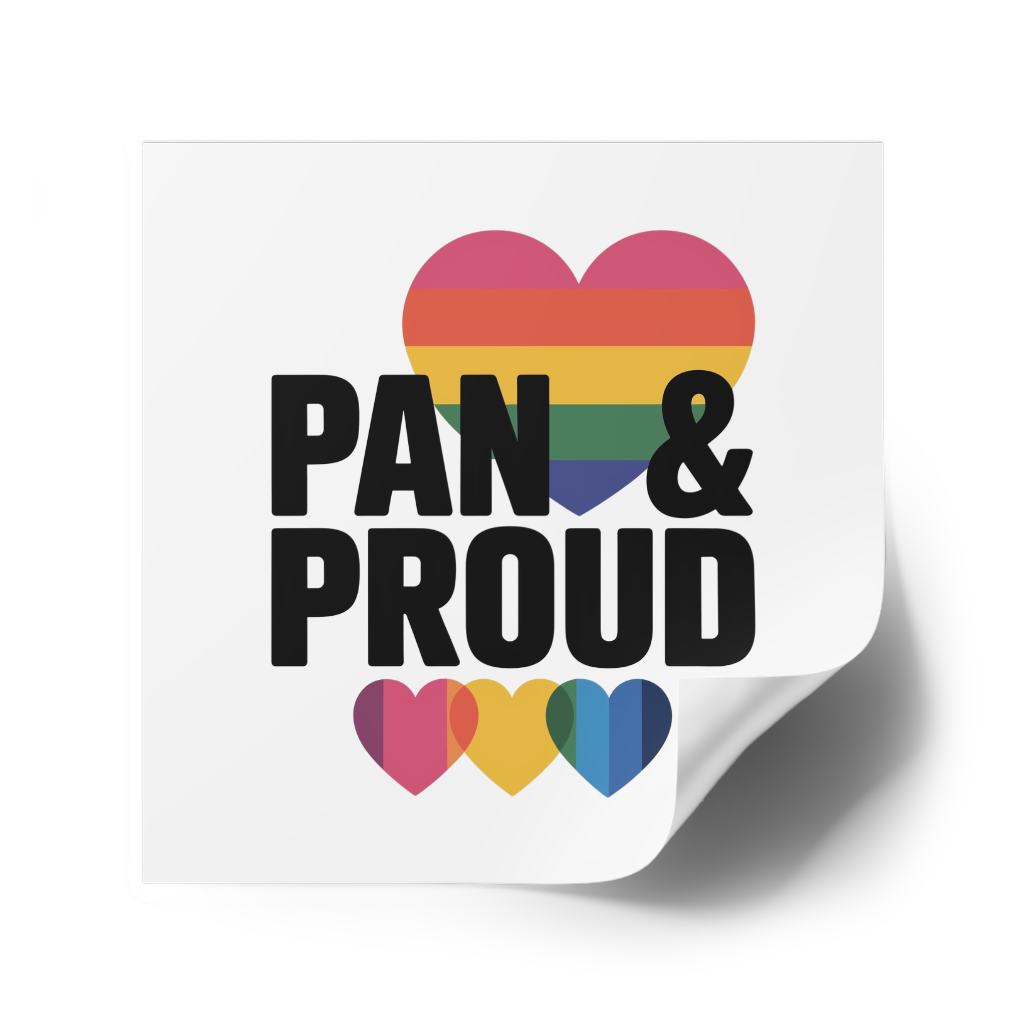Pan Proud T Shirt Design Isolated White Background 2 Laminate Stickers Square - Image 34