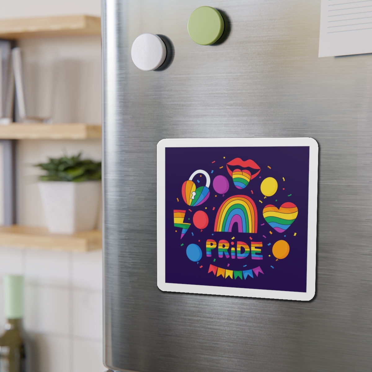 Hand Drawn Elements Collection Pride Month Celebration Die Cut Magnets - Image 12