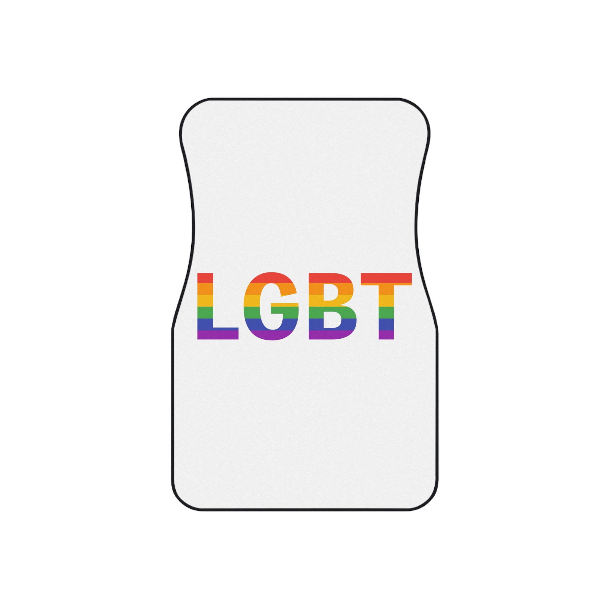 Lgbt Rainbow Colors Lgbt Logo Car Mats Set Of 4 - Image 2