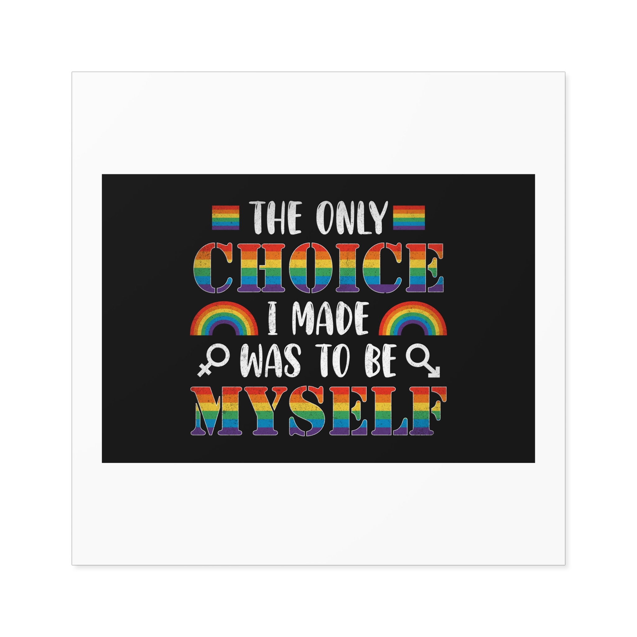 Pride Gay Rainbow Typography Vector Premium T Shirt Laminate Stickers Square - Image 37