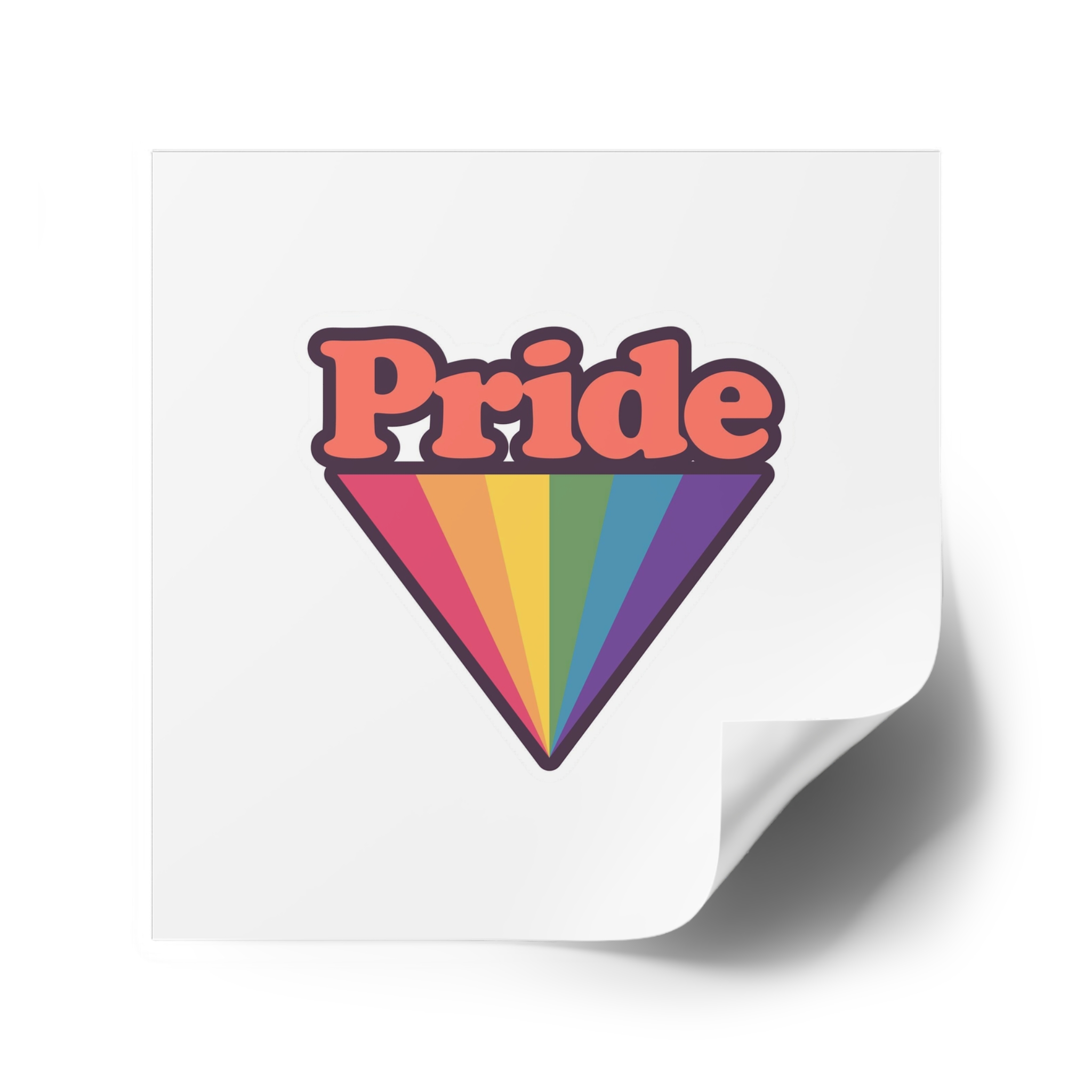 Pride With Rainbow (1) Laminate Stickers Square - Image 34