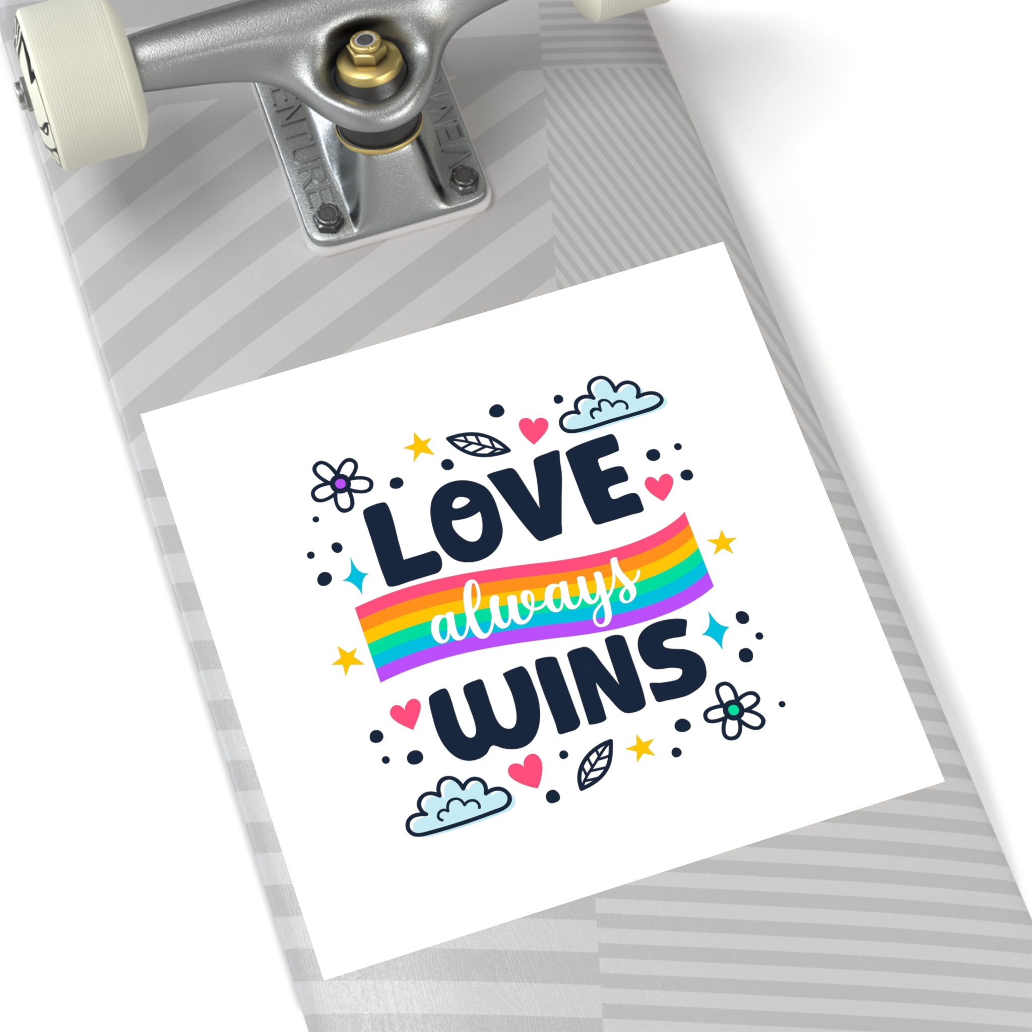 Pride Day Lettering Style Laminate Stickers Square - Image 60