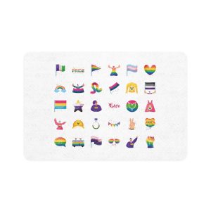 Set Icons With Lgbtq Community Symbols Pet Food Mat 12x18