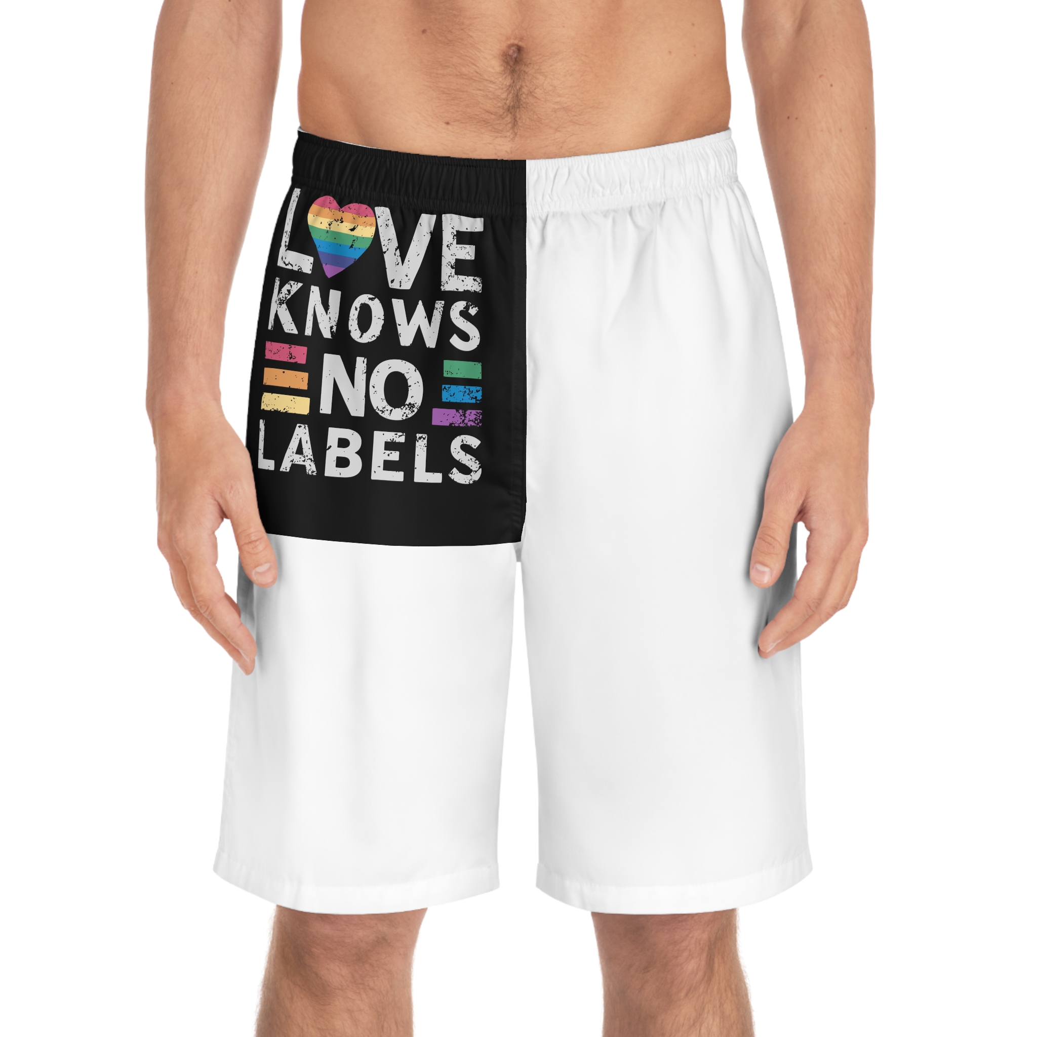 Love Knows No Labels Happy Pride Month Mens Board Shorts Aop - Image 3