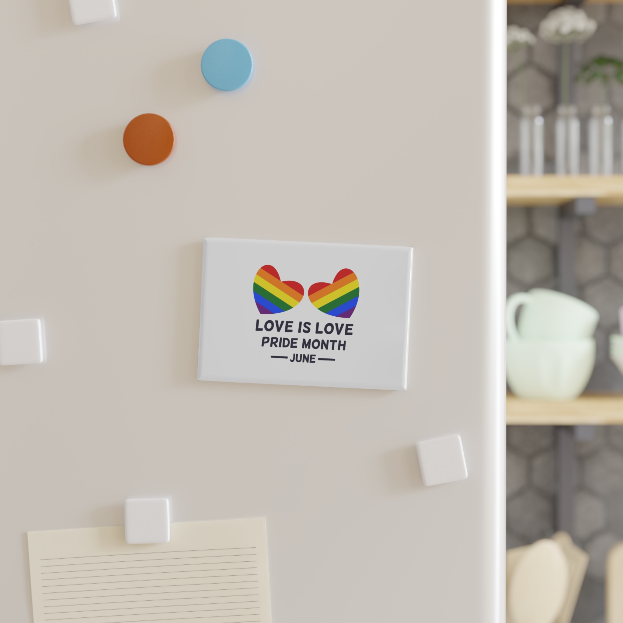Lgbtq Pride Month June Every Year Rainbow Sign Pride Community Design Banner Poster Card Background Template Button Magnet Rectangle 1 And 10 Pcs - Image 7