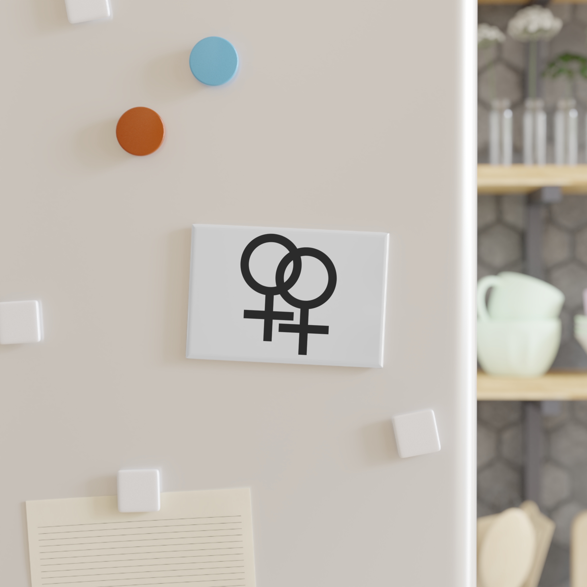 Double Female Symbol Button Magnet Rectangle 1 And 10 Pcs - Image 7