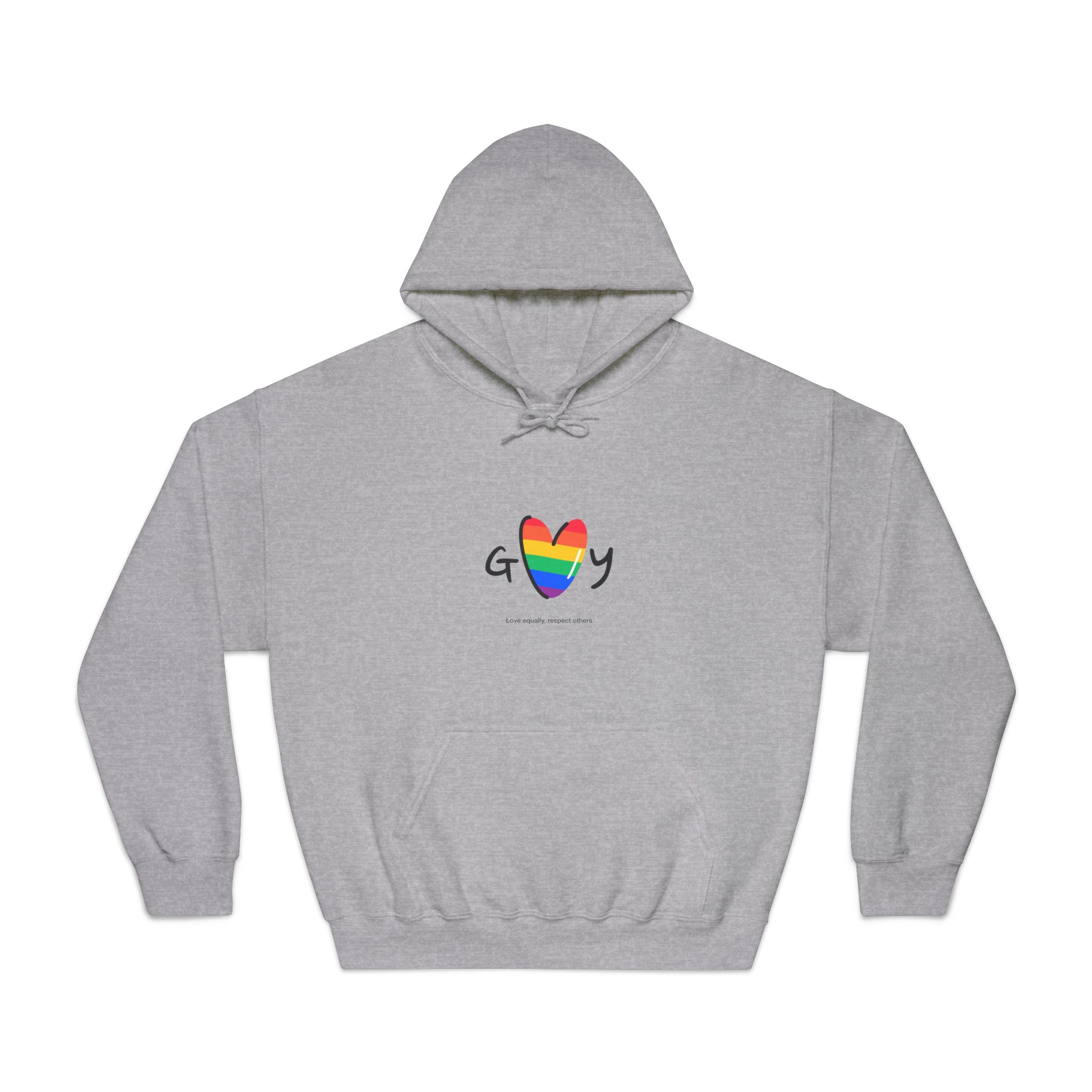 Love Letter Pride Rainbow Lettering Text Writing Pattern Freedom Love Heart Homo Colors Flag Parade Unisex Dryblend Hooded Sweatshirt - Image 13