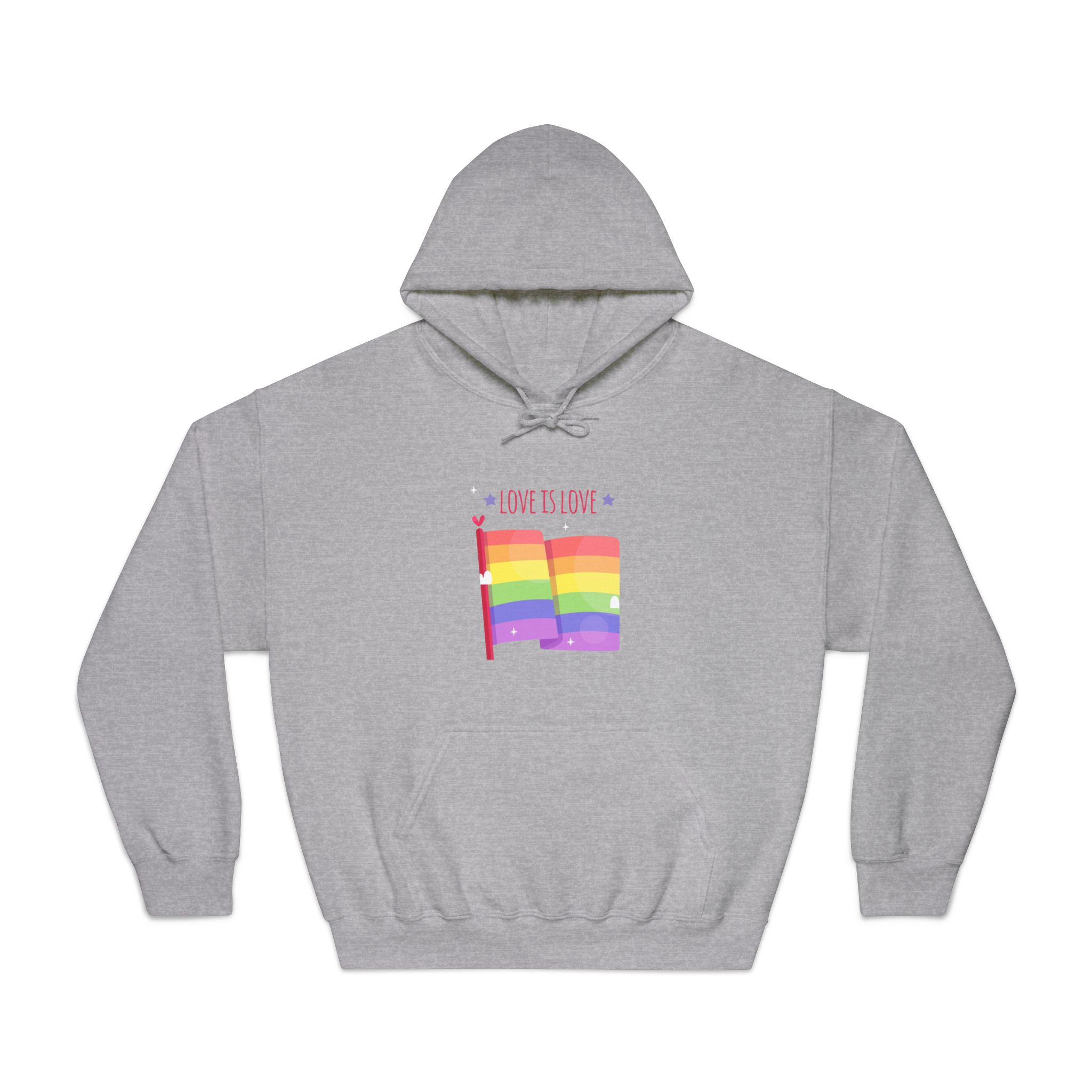 Pride Day Flag With Love Unisex Dryblend Hooded Sweatshirt - Image 13