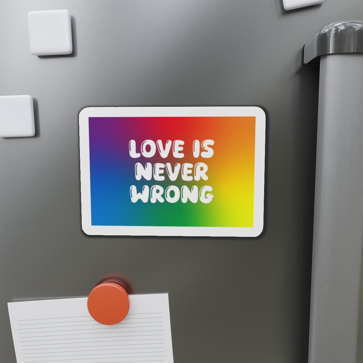Horizontal Pride Month Vector Background Rainbow Colors Quote Typography Poster Banner Die Cut Magnets - Image 14