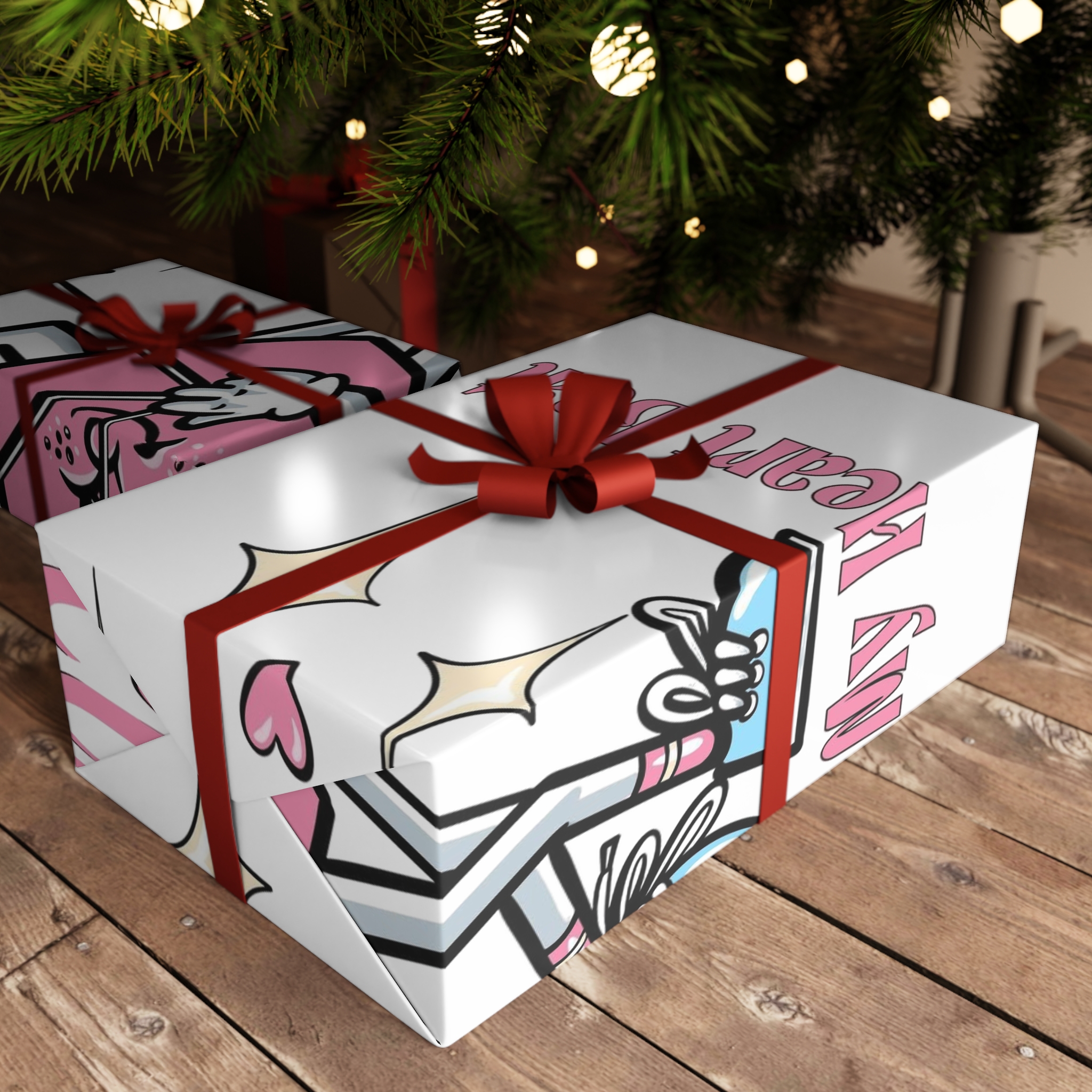 Love Cupid Holding Bow Tshirt Design Gift Wrapping Paper Sheets 1pc - Image 6