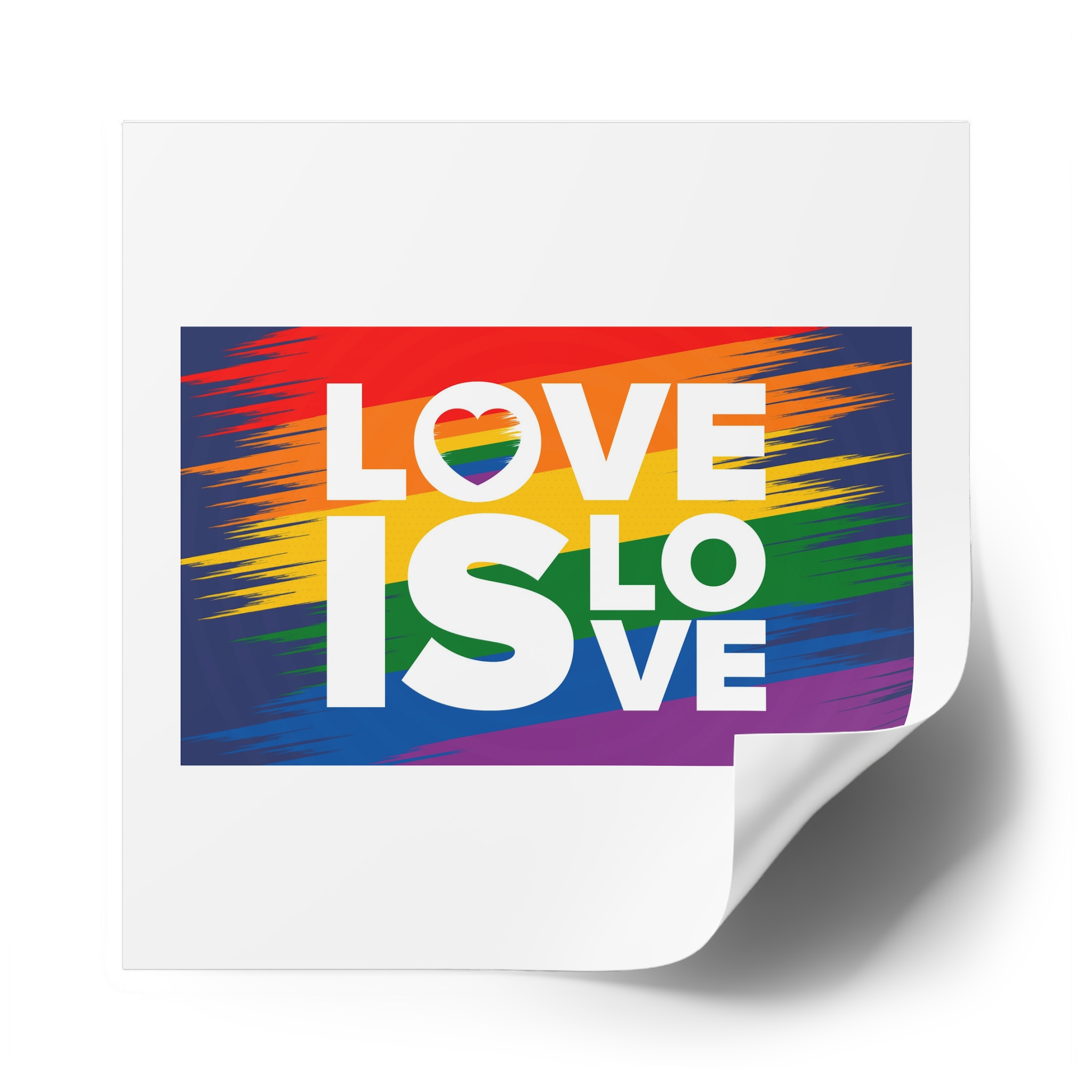 Lgbt Pride Month June Lesbian Gay Bisexual Transgender Lgbt Rainbow Flag Vector Illustration Laminate Stickers Square - Image 58