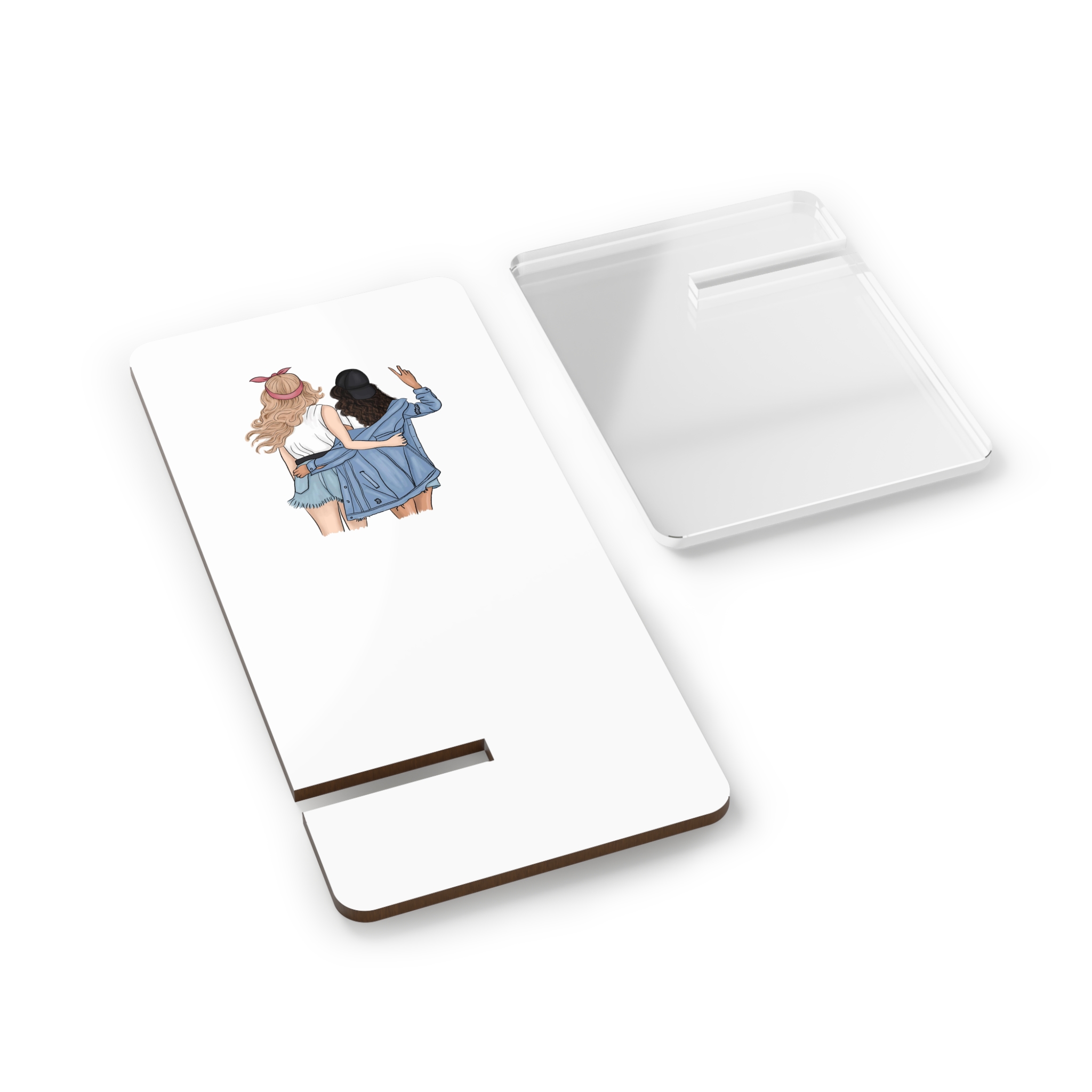 Friends Stand With Their Backs Mobile Display Stand For Smartphones - Image 2