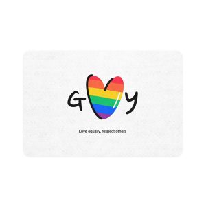 Love Letter Pride Rainbow Lettering Text Writing Pattern Freedom Love Heart Homo Colors Flag Parade Pet Food Mat 12x18