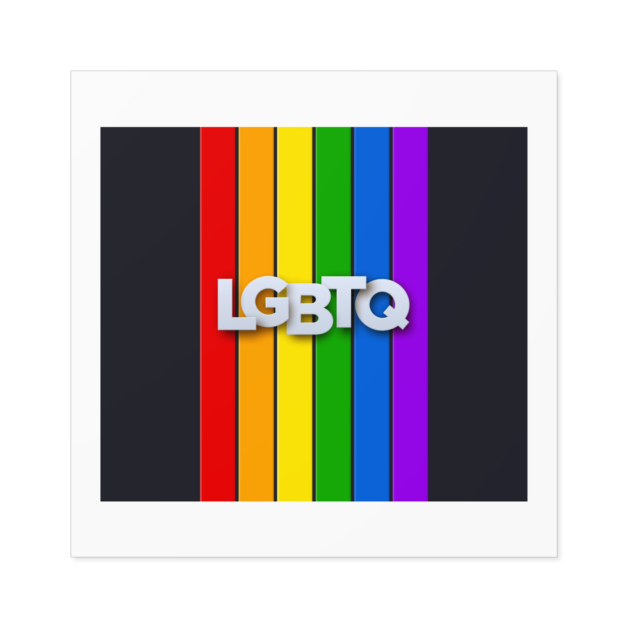 Lgbtq Paper Sign Rainbow Flag Laminate Stickers Square - Image 73
