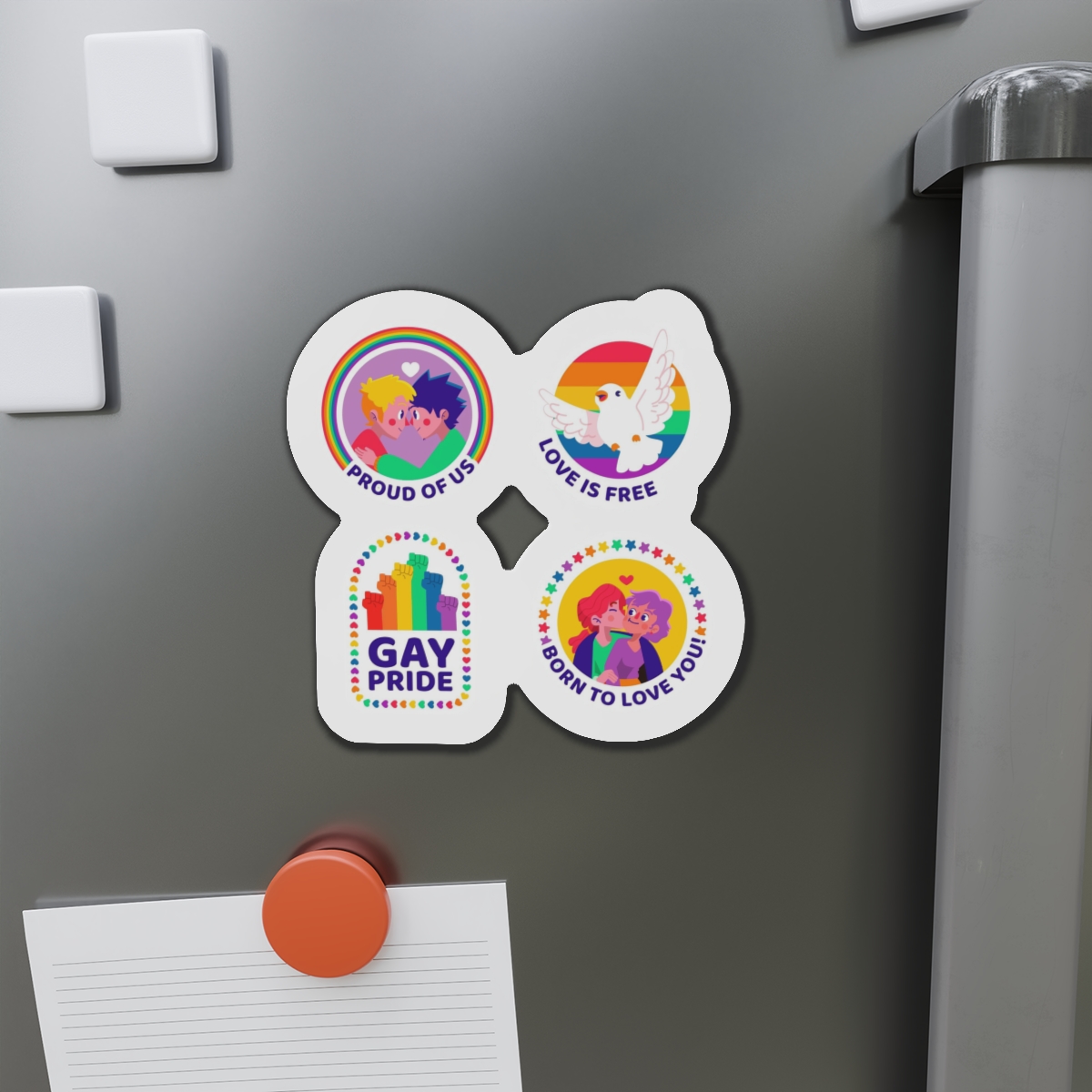 Flat Labels Collection Pride Month Celebration (1) Die Cut Magnets - Image 14