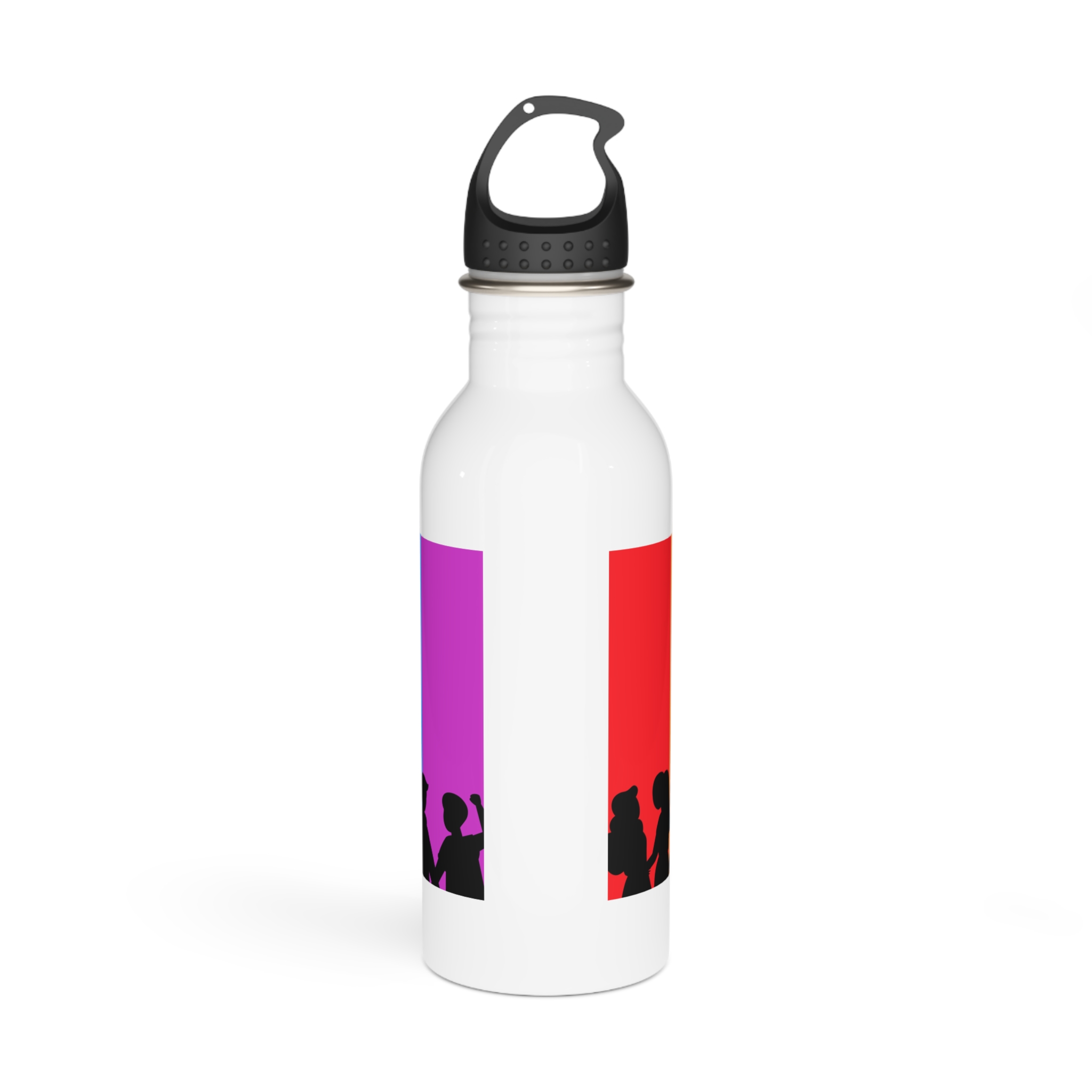 Rainbow Lgbt Lgbtqia Pride Flag Sign Flat Icon Stainless Steel Water Bottle - Image 3