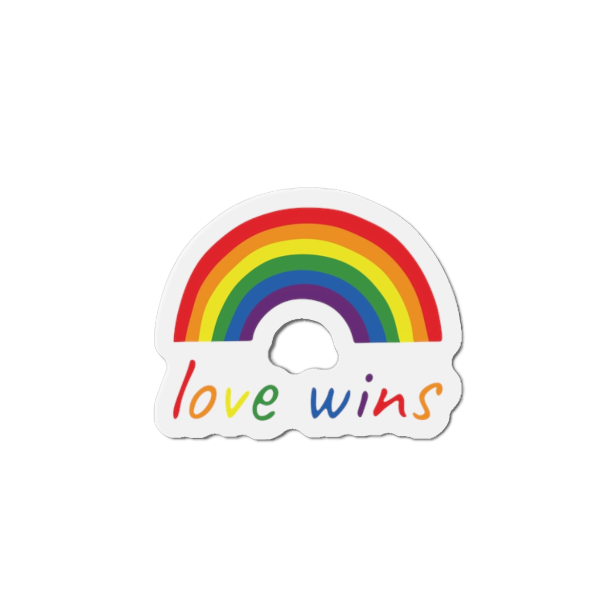 Colorful Rainbow Shape Bisexual Pride Flag Happy Pride Day Lgbtqia Community Pride Month Vector Hand Drawn Doodle Posters Stickers Logo Cards(1) Die Cut Magnets
