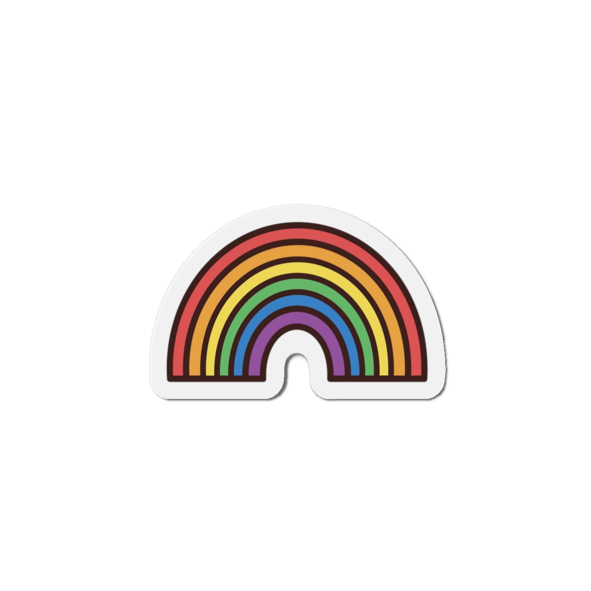 Rainbow Icon Colorful Arch Symbolizing Hope Pride Die Cut Magnets - Image 4