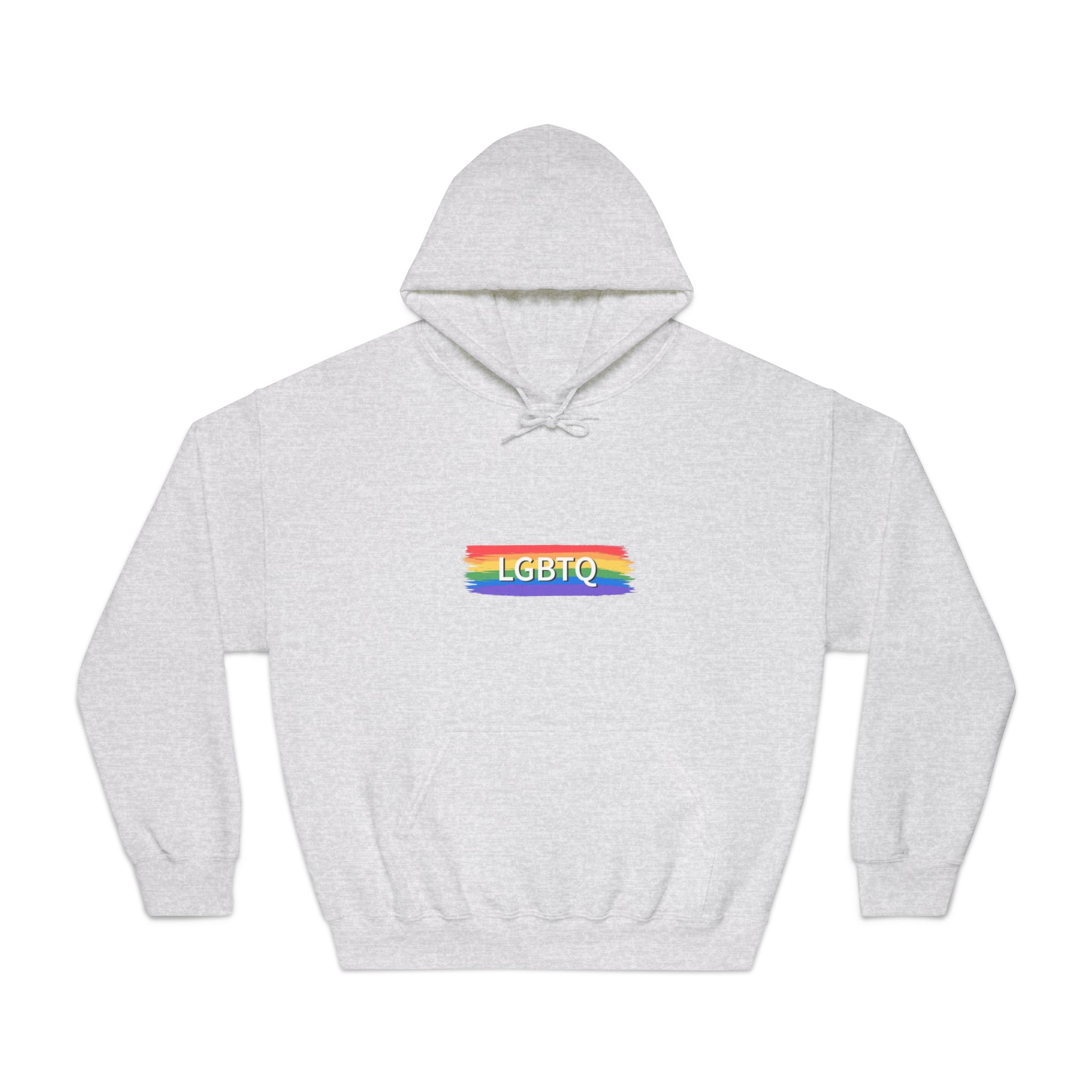 Lgbtq Rainbow Flag Pride Month June Colorful Brush Stroke Lgbtq Flag Vector Illustration Unisex Dryblend Hooded Sweatshirt - Image 5