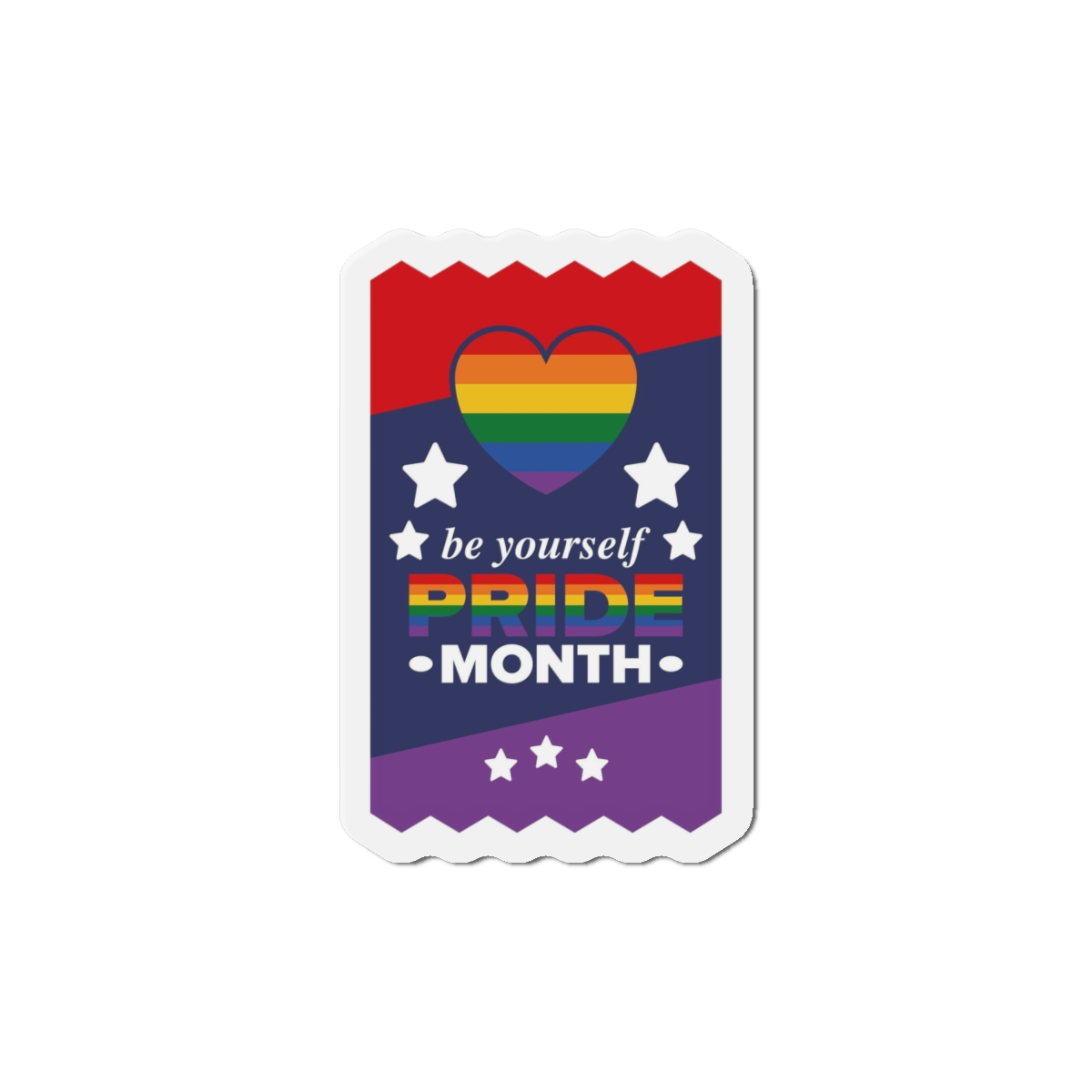 Lgbt Pride Month June Lesbian Gay Bisexual Transgender Love Lgbtq Flag Rainbow Vector Die Cut Magnets - Image 13