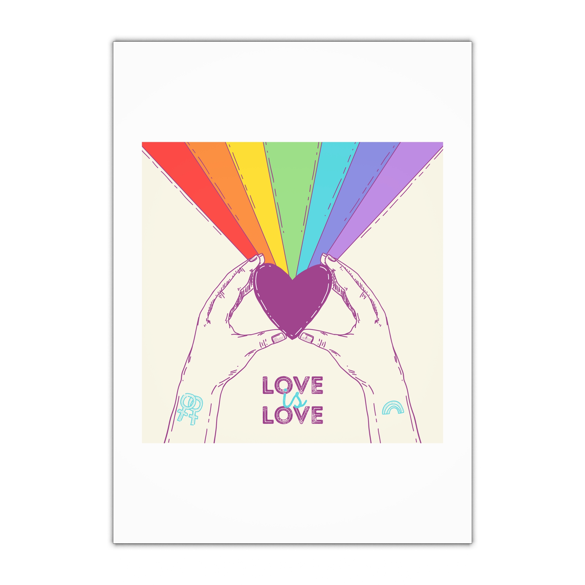 Lesbian Pride Design 882D67 Gift Wrapping Paper Sheets 1pc