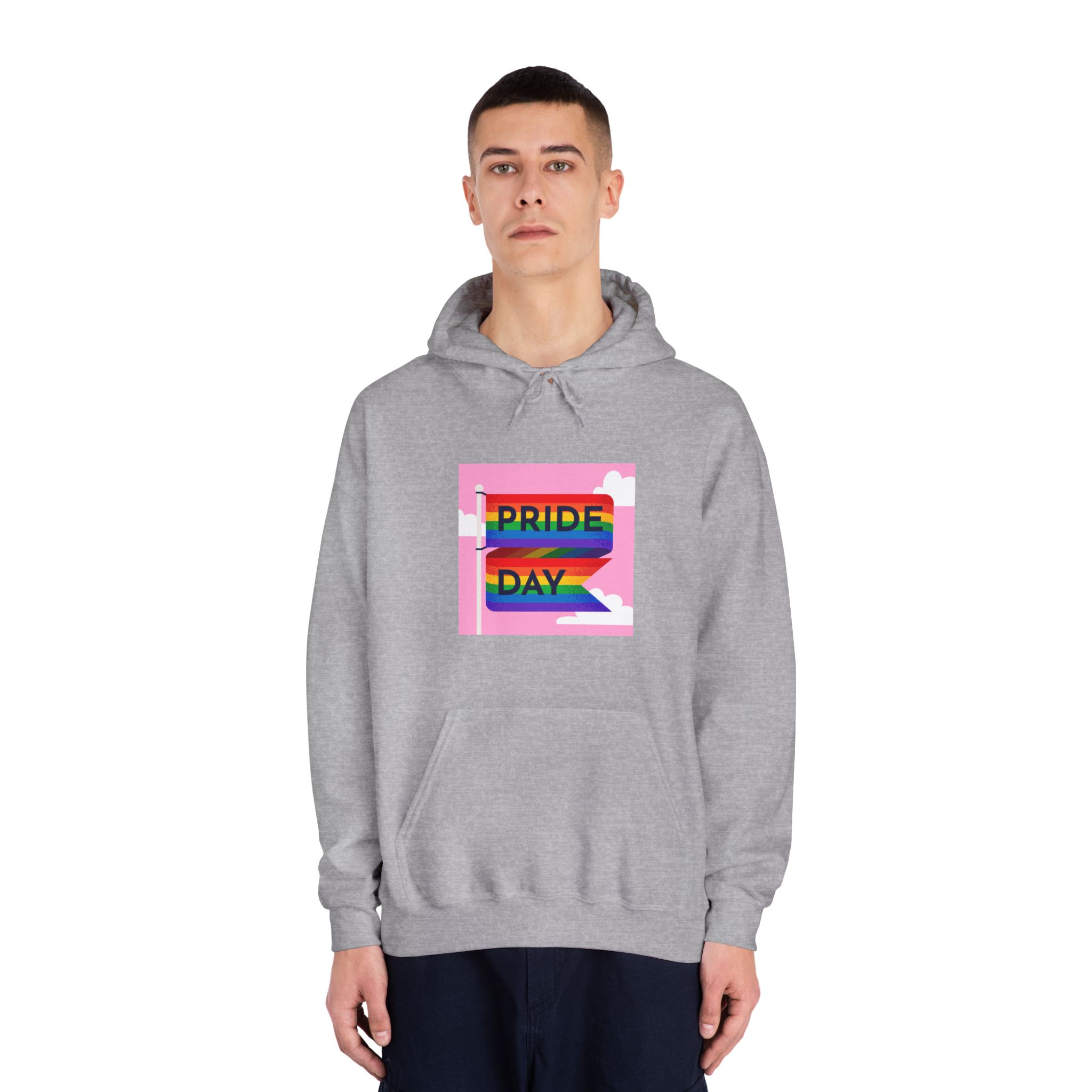 Pride Day Flag Illustration Unisex Dryblend Hooded Sweatshirt - Image 15