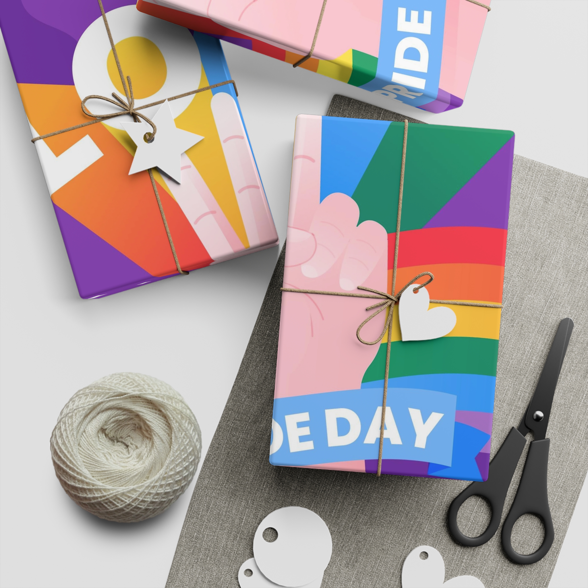 Pride Day Event Message Design Gift Wrapping Paper Sheets 1pc - Image 2