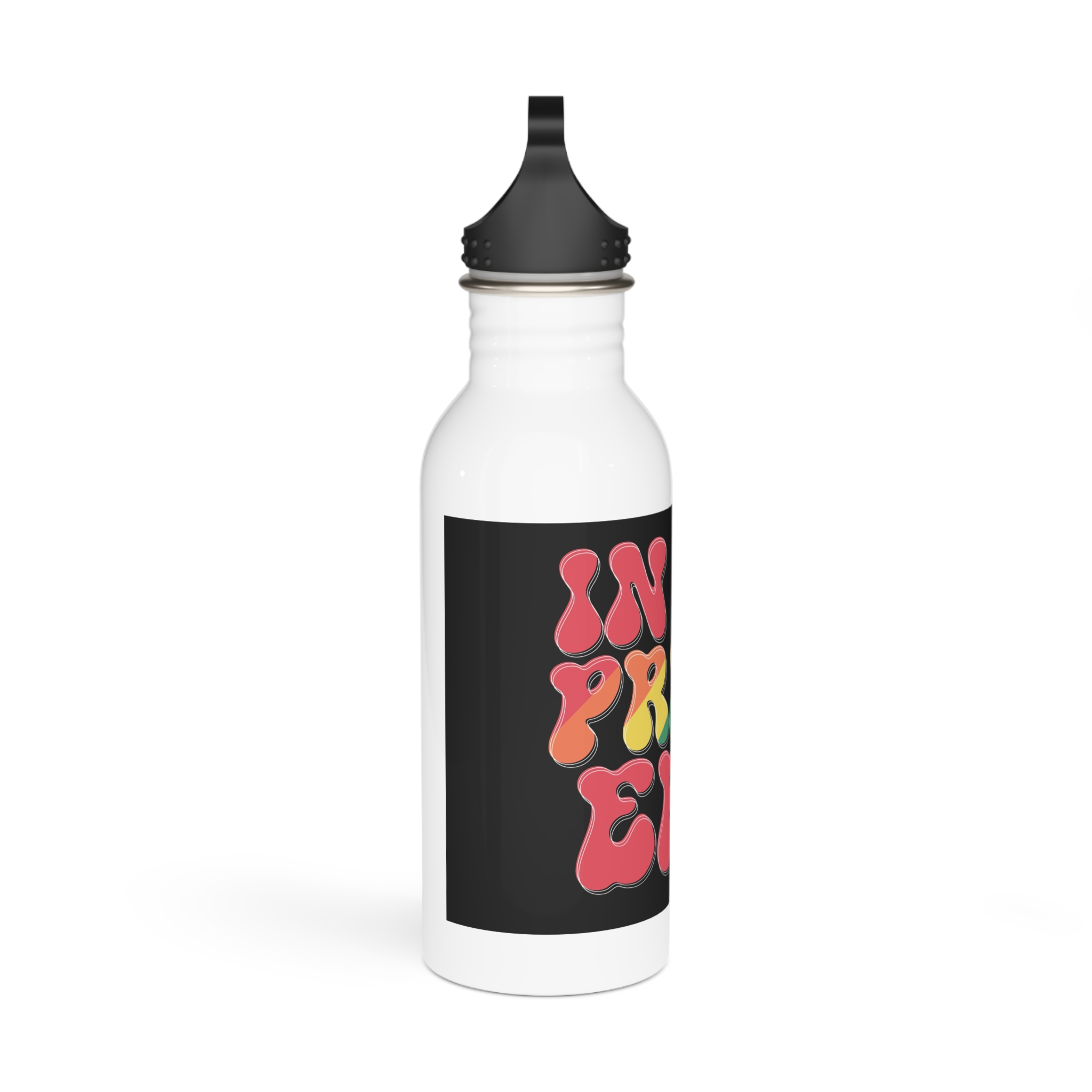 Word I My Rainbow Stainless Steel Water Bottle - Image 2
