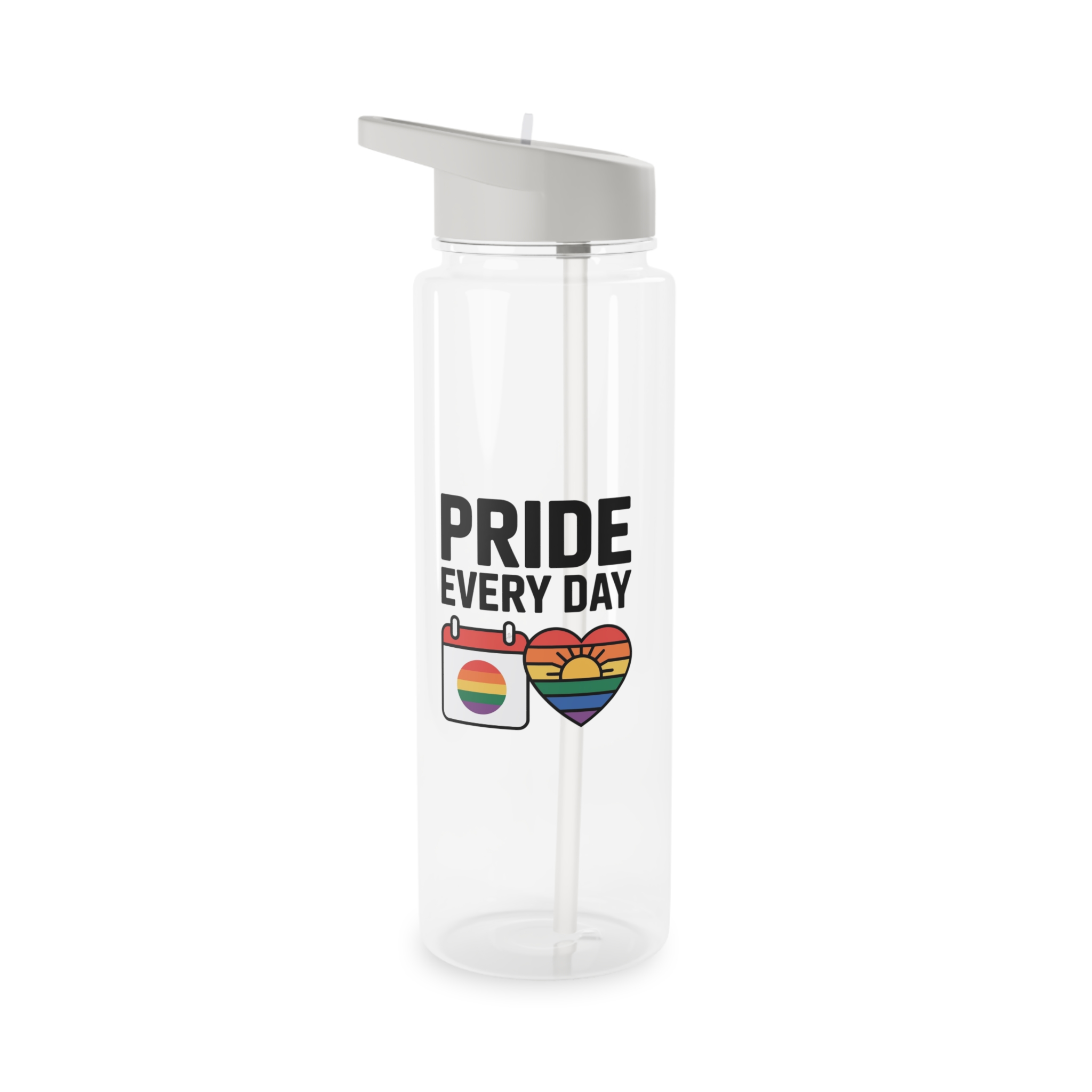 Pride Every Day T Shirt Design Isolated White Background Tritan Water Bottle - Image 5