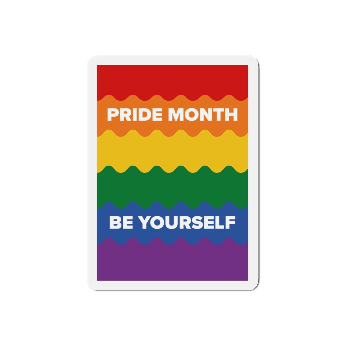 Lgbt Pride Month June Lesbian Gay Bisexual Transgender Lgbtq Flag Rainbow Vector Die Cut Magnets - Image 4