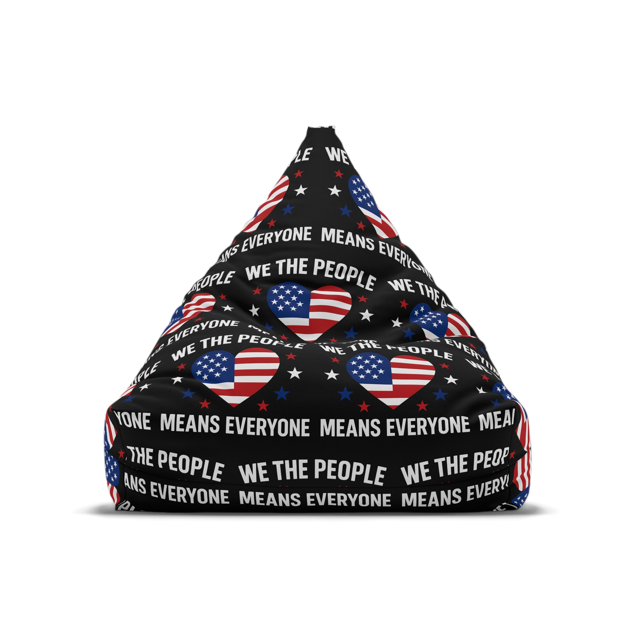 Womens We People Means Everyone American Flag Equal Rights Gift Vneck Bean Bag Chair Cover - Image 5