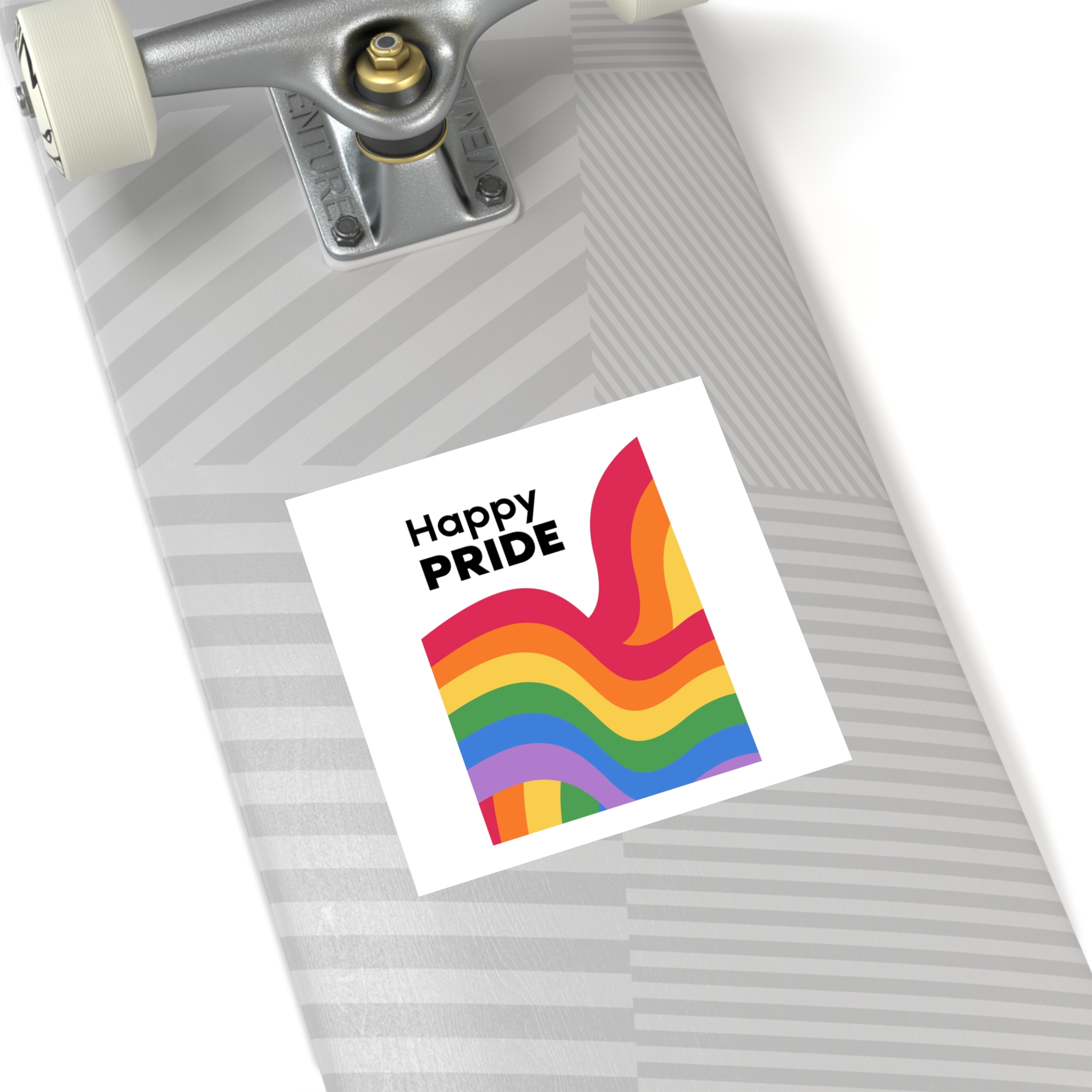 Happy Pride Month Rainbow Background Template Design Laminate Stickers Square - Image 36