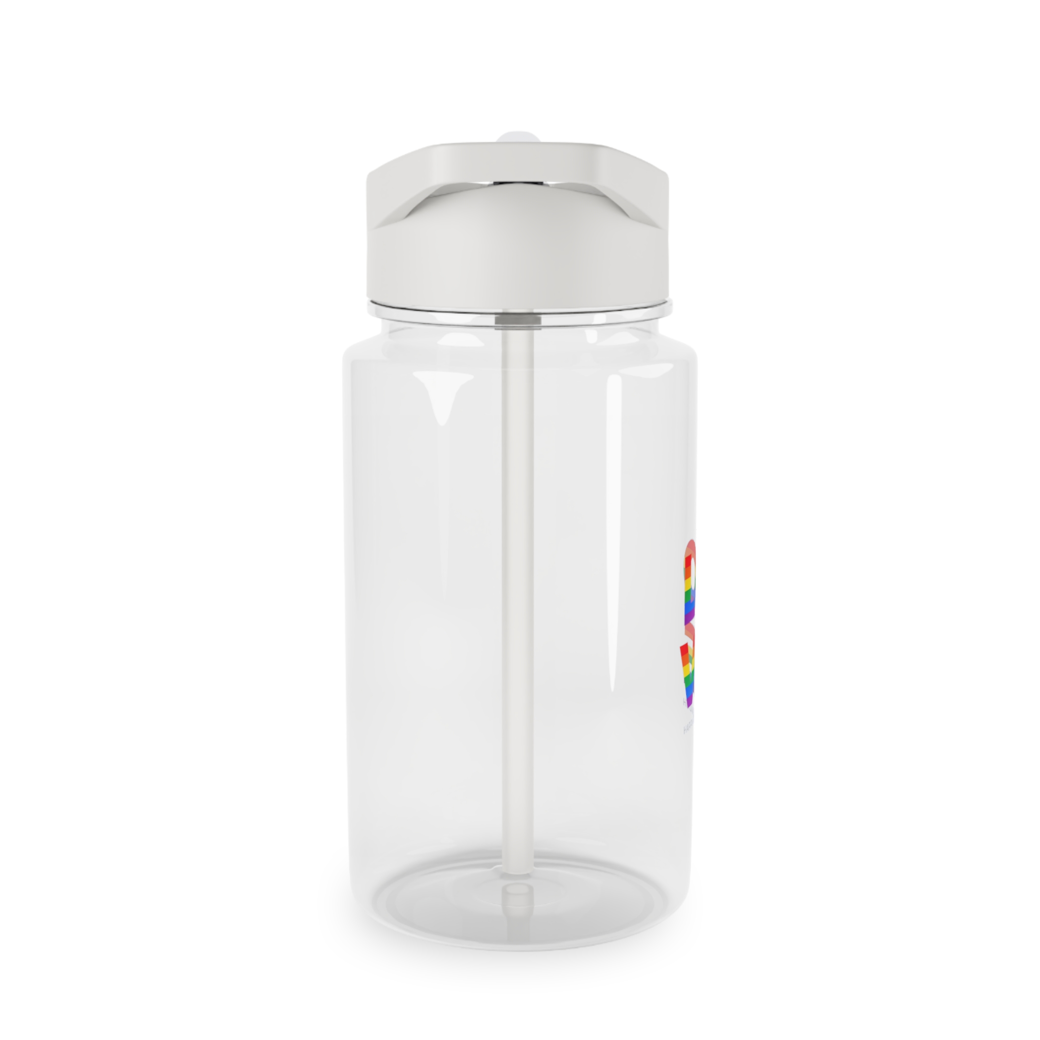 Love Word With Gay Pride Flag Tritan Water Bottle - Image 4