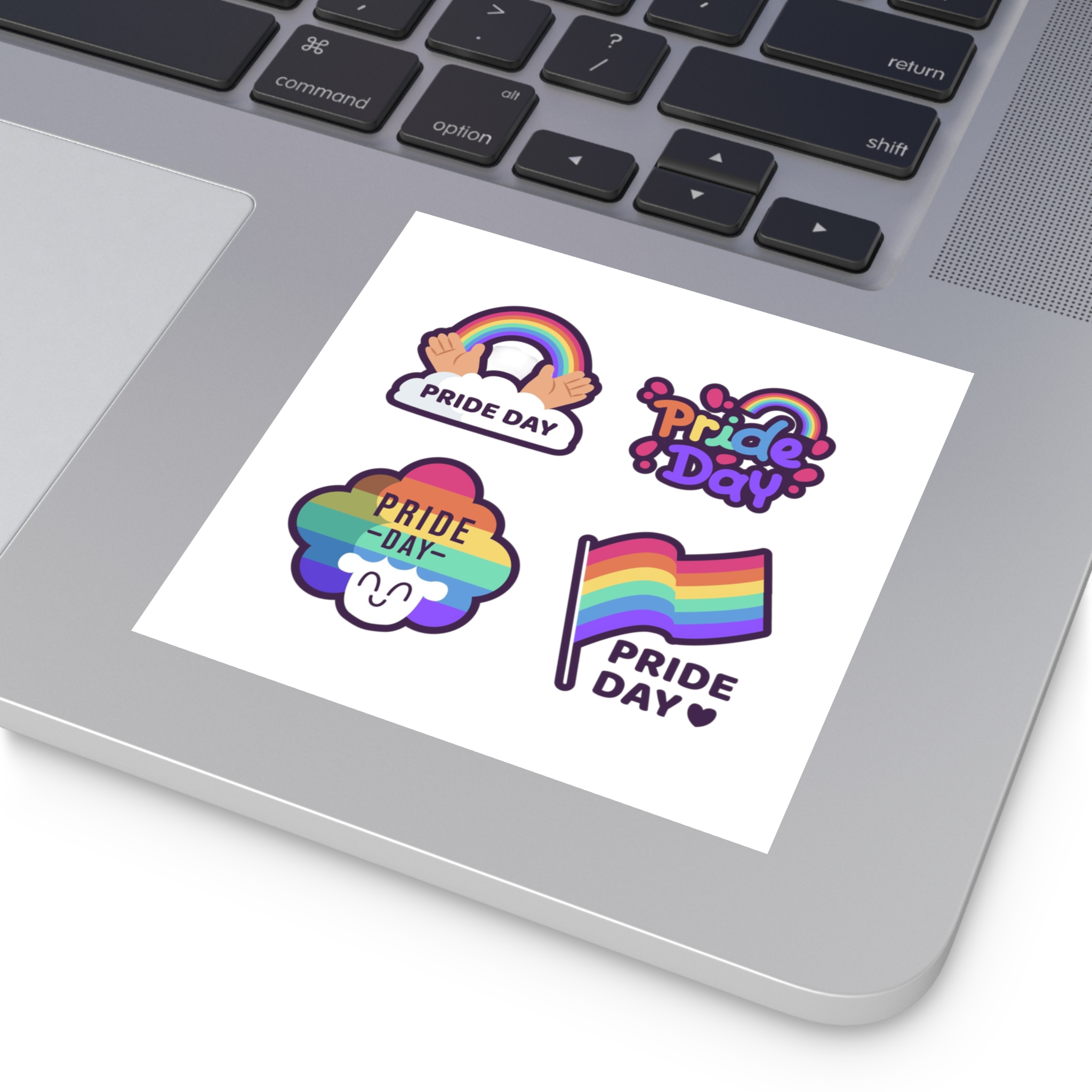 Labels With Pride Day Event Laminate Stickers Square - Image 31
