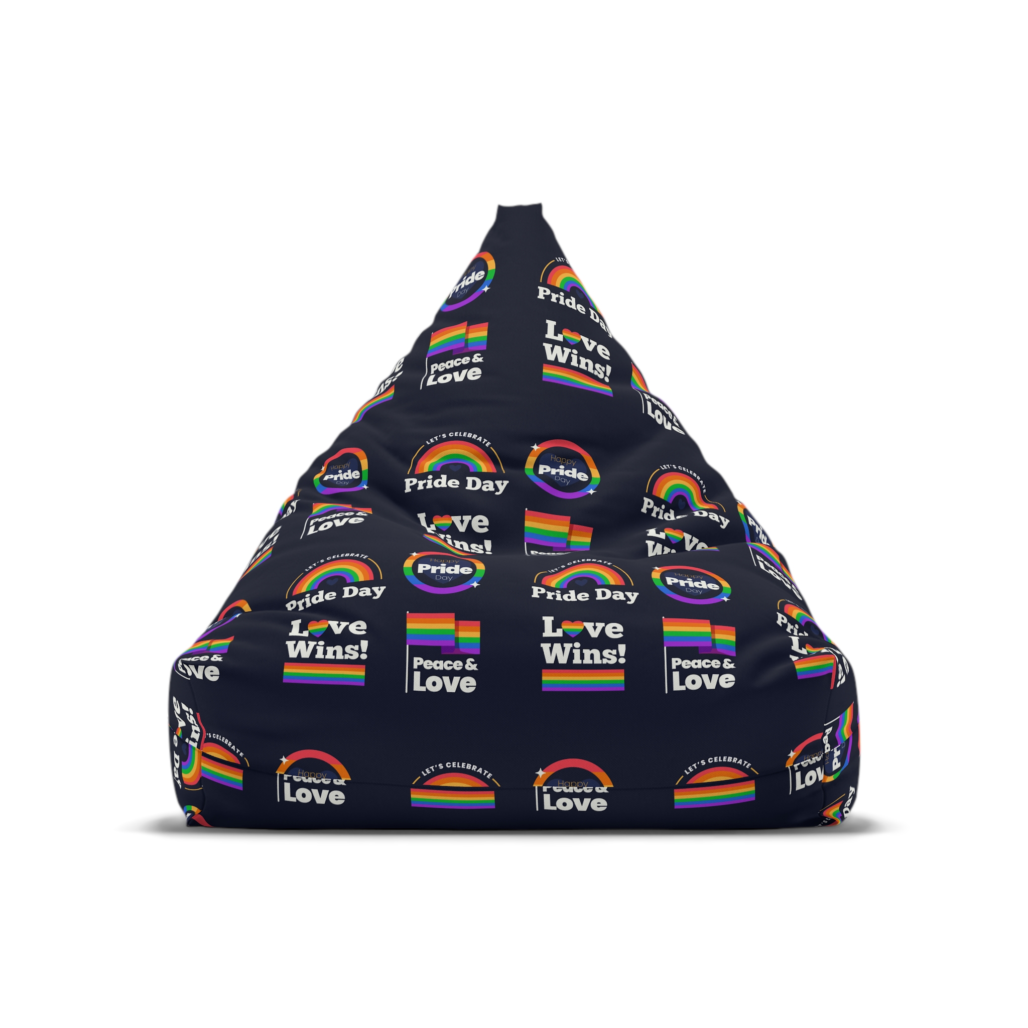 Flat Pride Day Badge Collection 2 Bean Bag Chair Cover - Image 5
