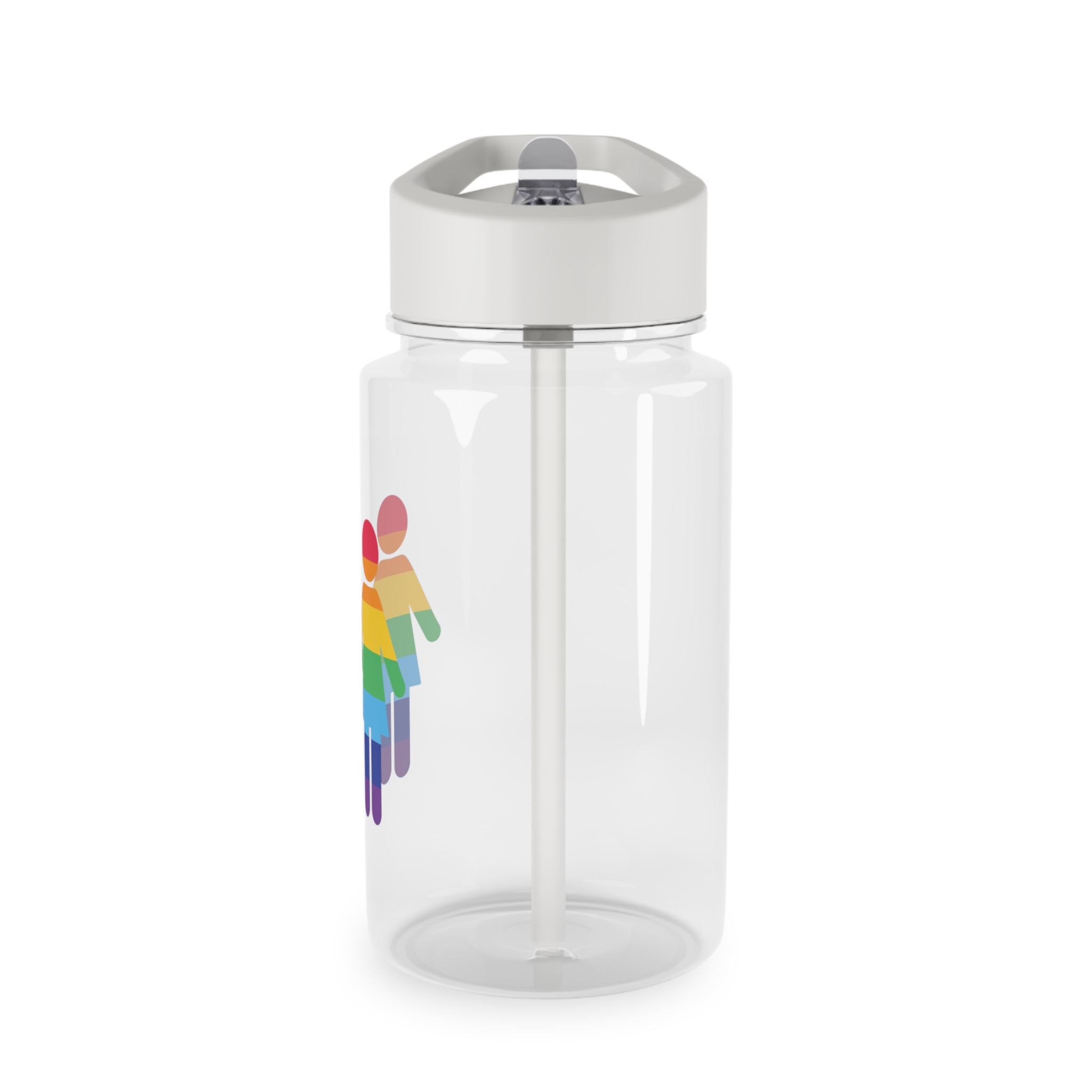 Lgbt Pride Two Lesbians Vector Icon Rainbow Colors Vector Illustration Tritan Water Bottle - Image 3