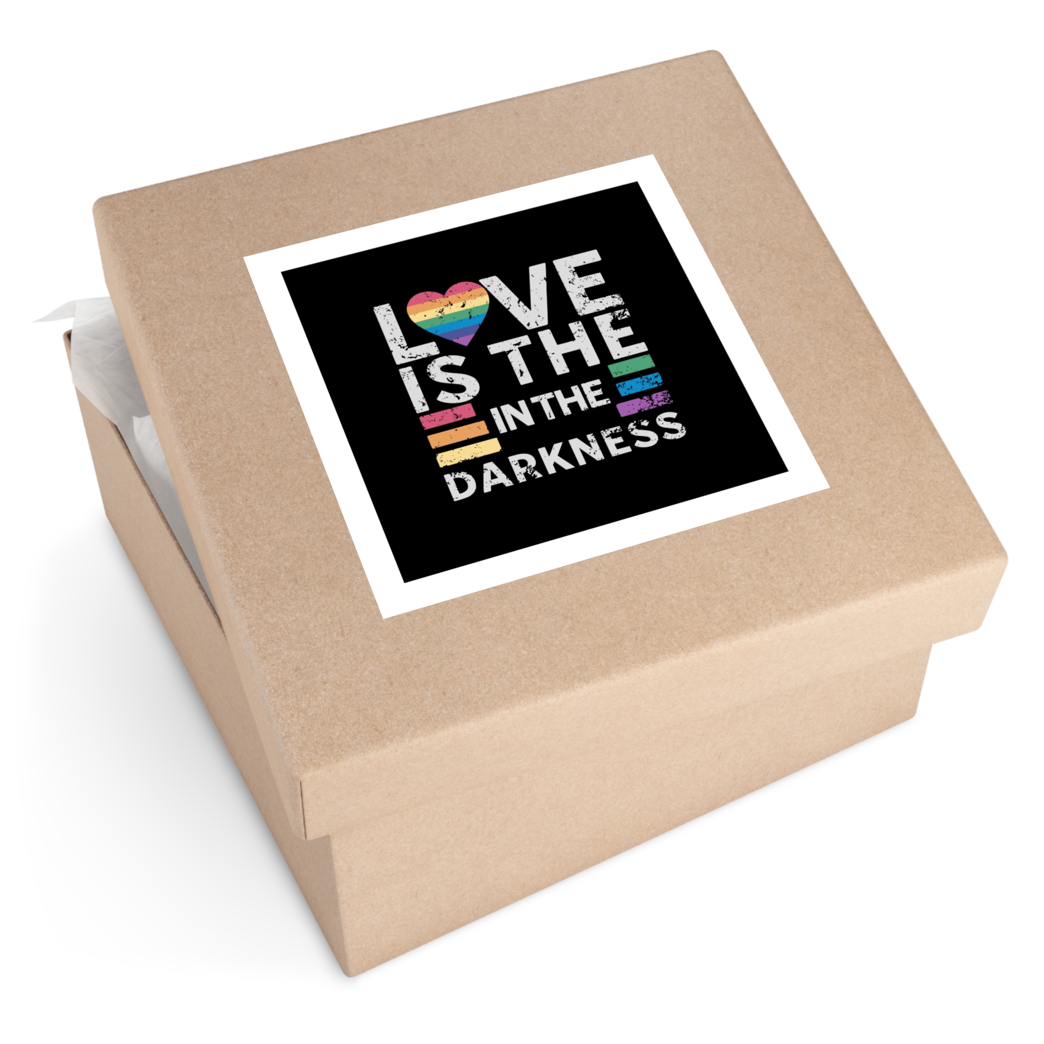 Love Is the In the Darkness Laminate Stickers Square - Image 63