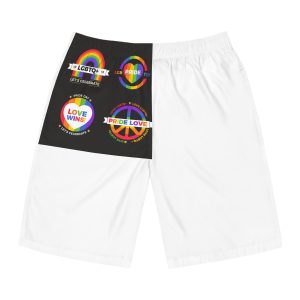 Flat Pride Day Badge Collection Mens Board Shorts Aop