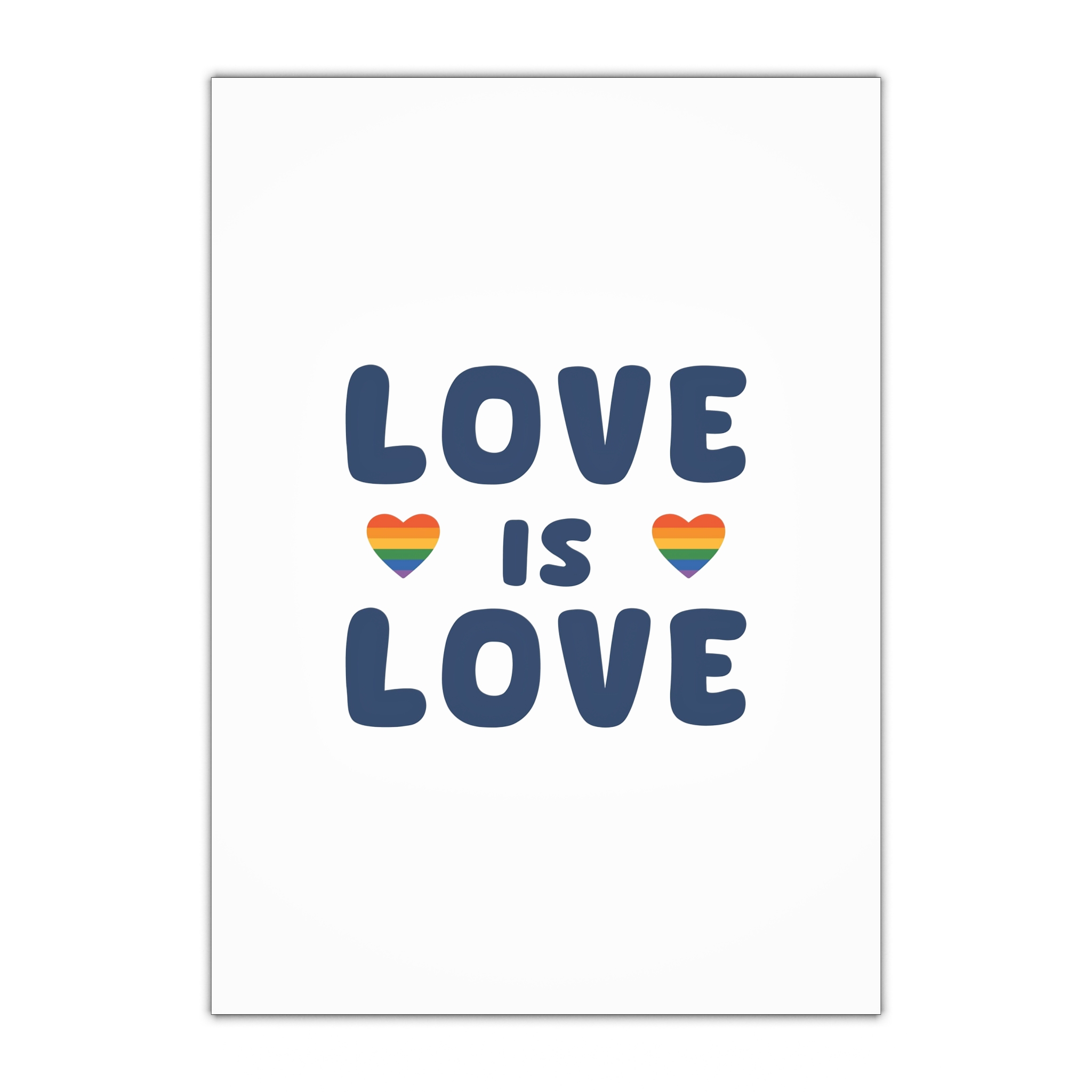 Vector Illustration With Text Love Is Love With Rainbow Heart Symbols Representing Lgbtq Gay Pride Gift Wrapping Paper Sheets 1pc