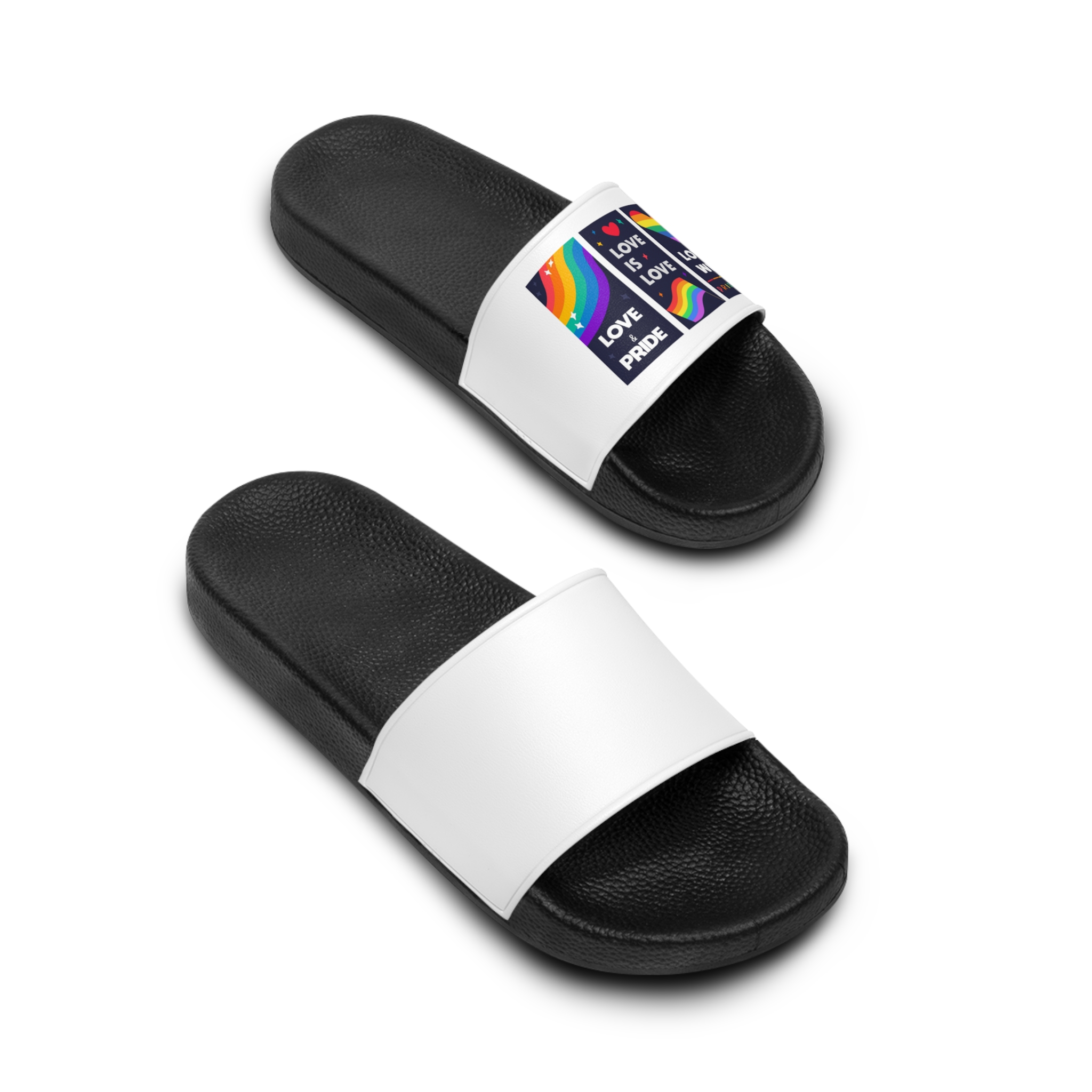 Lgbt Wallpapers Pride Day Celebration Mens Slide Sandals - Image 4