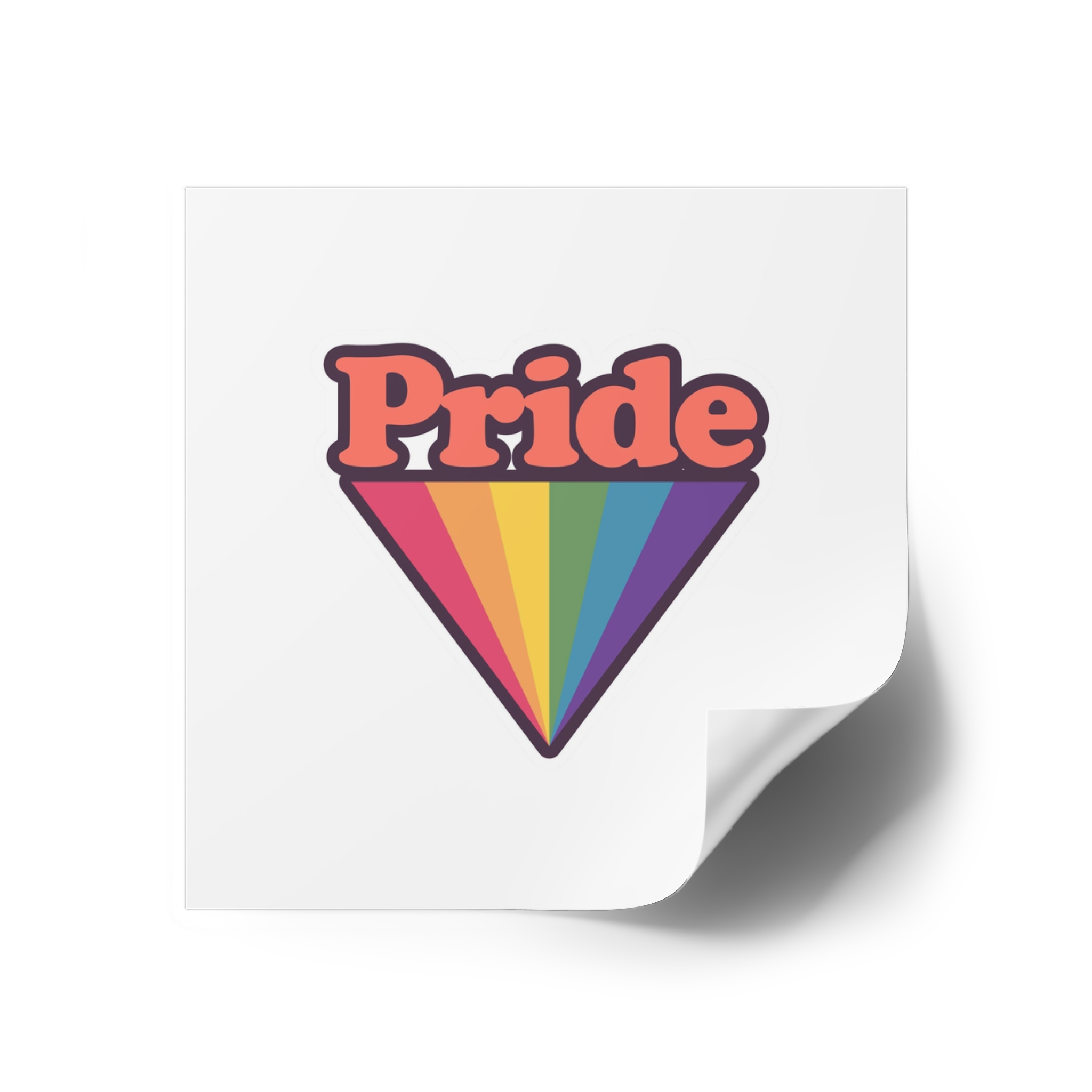 Pride With Rainbow (1) Laminate Stickers Square - Image 22