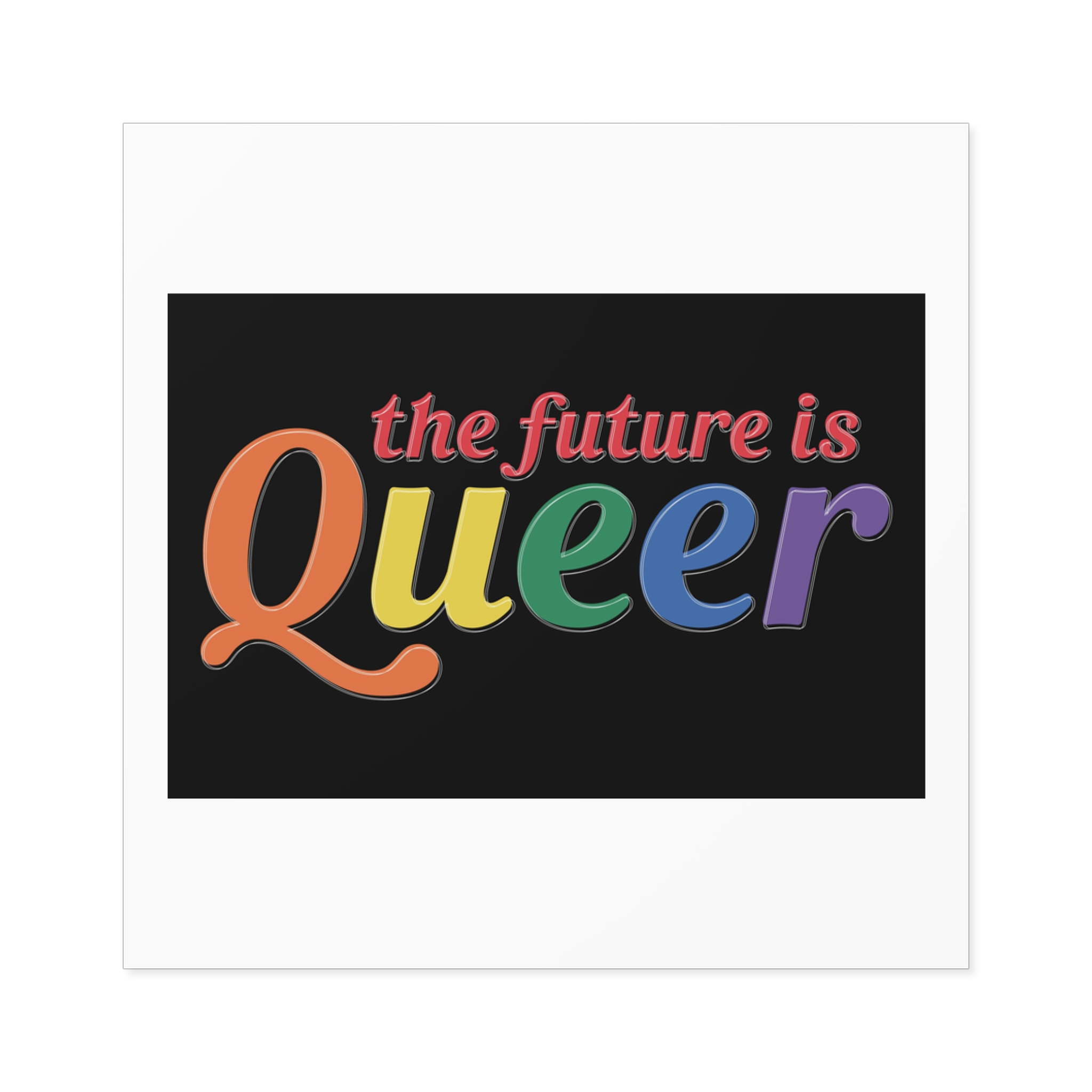 Pride Lgbtq Gay Typography Vector Tshirt Design(5) Laminate Stickers Square - Image 25