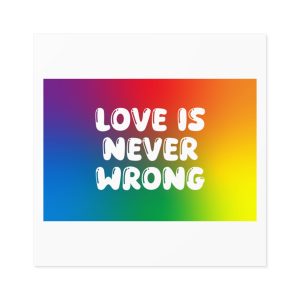 Horizontal Pride Month Vector Background Rainbow Colors Quote Typography Poster Banner Laminate Stickers Square