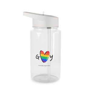 Love Letter Pride Rainbow Lettering Text Writing Pattern Freedom Love Heart Homo Colors Flag Parade Tritan Water Bottle