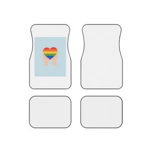Pride Lgbt Card Support Love Poster That Says Rainbow Heart It Car Mats Set Of 4