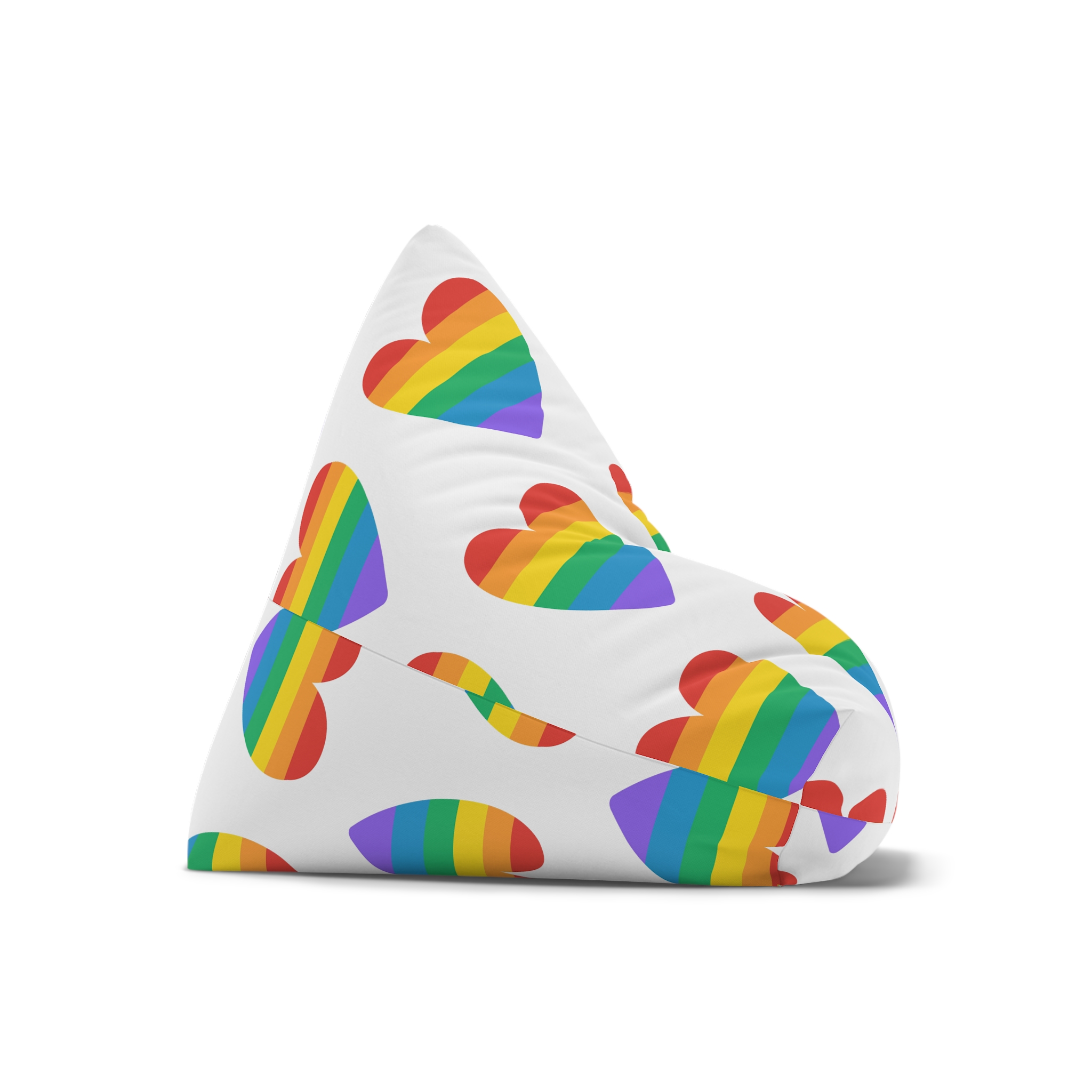 Rainbow Pride Heart Lgbtq Pride Month Celebration Bean Bag Chair Cover - Image 7