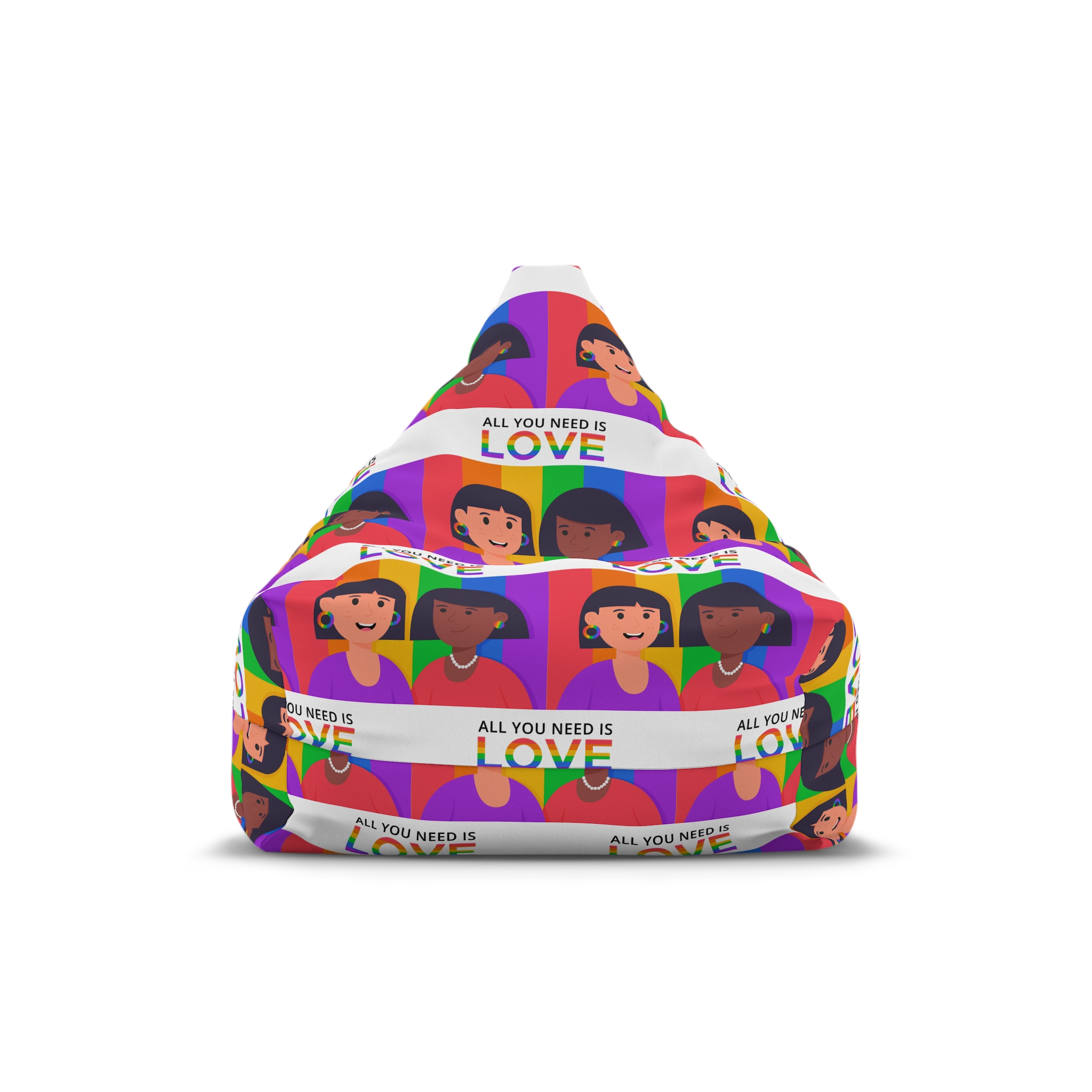 Flat Pride Day Illustration Bean Bag Chair Cover