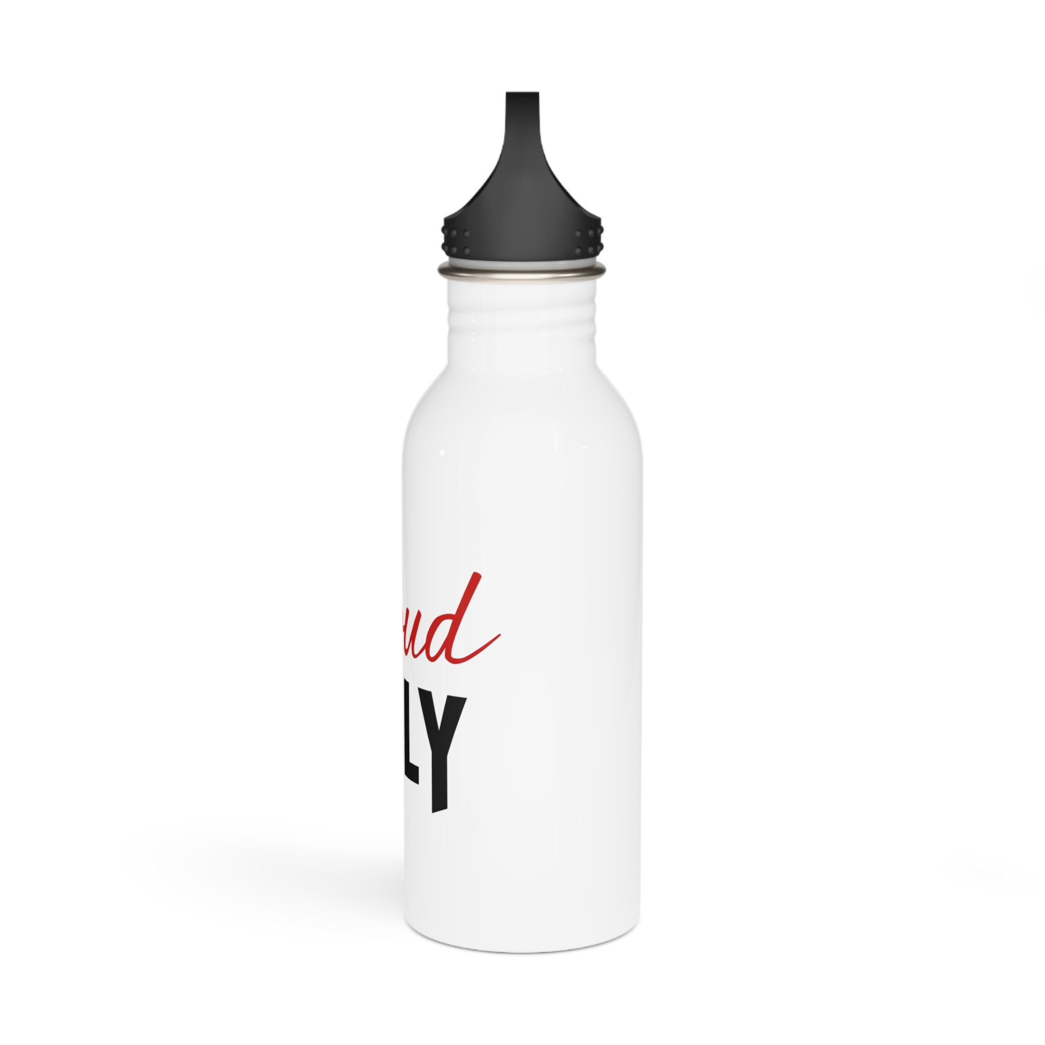 Proud Ally T Shirt Design Isolated White Background Stainless Steel Water Bottle - Image 4